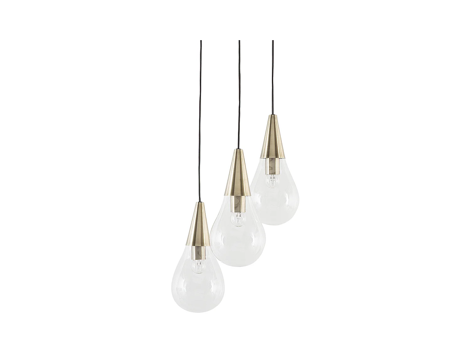Lampe suspension VESLE Verre Laiton