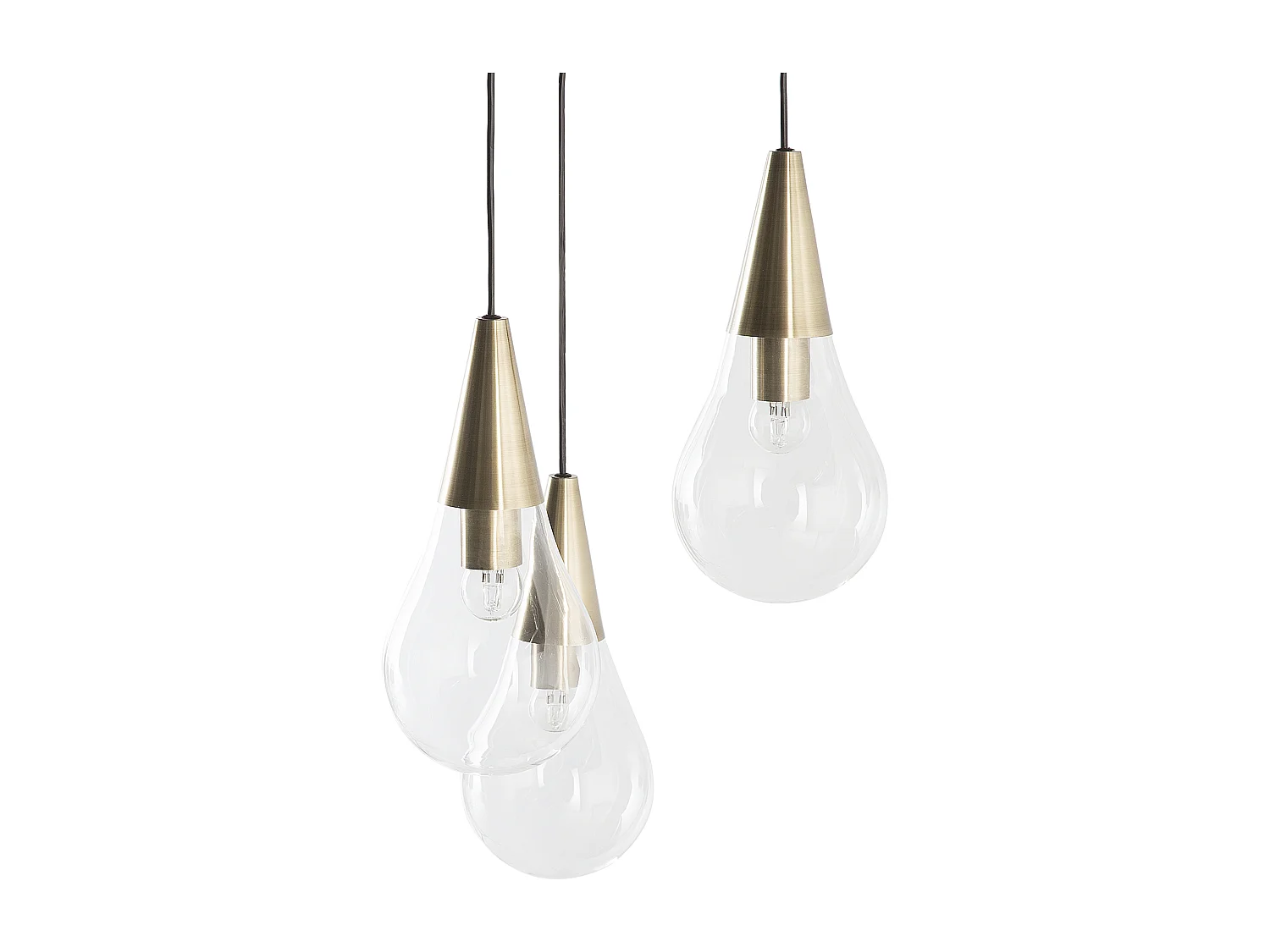 Hanglamp VESLE Glas Messing