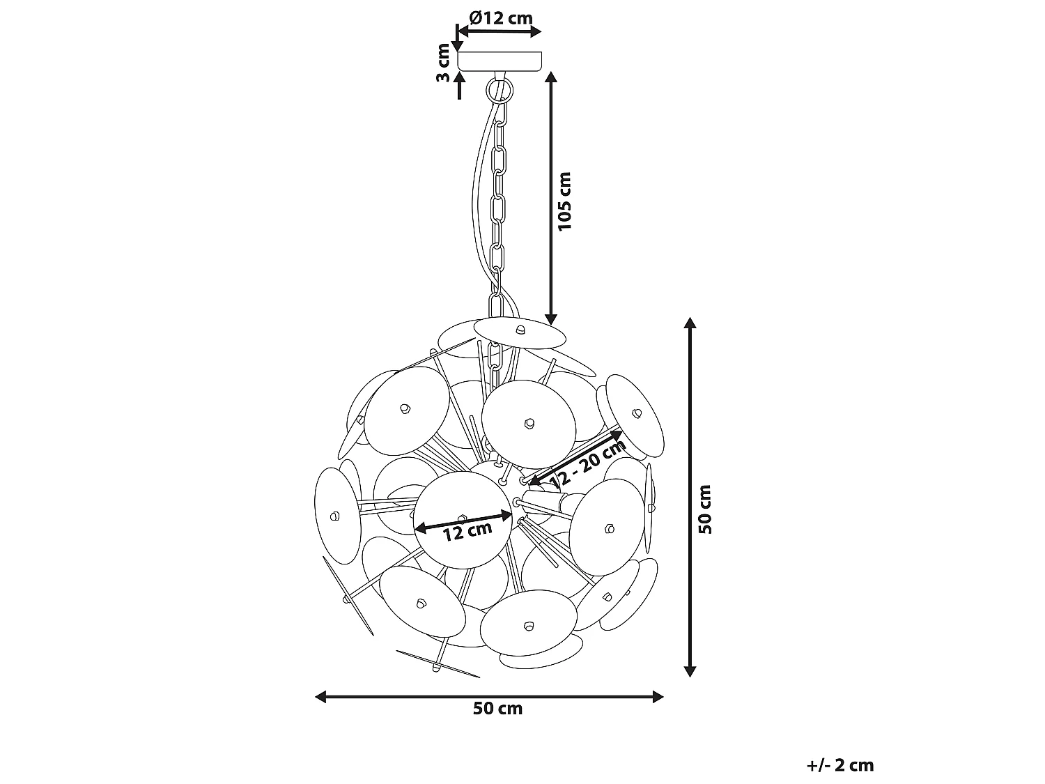 Lampe suspension ZAMBEZI Métal Cuivré