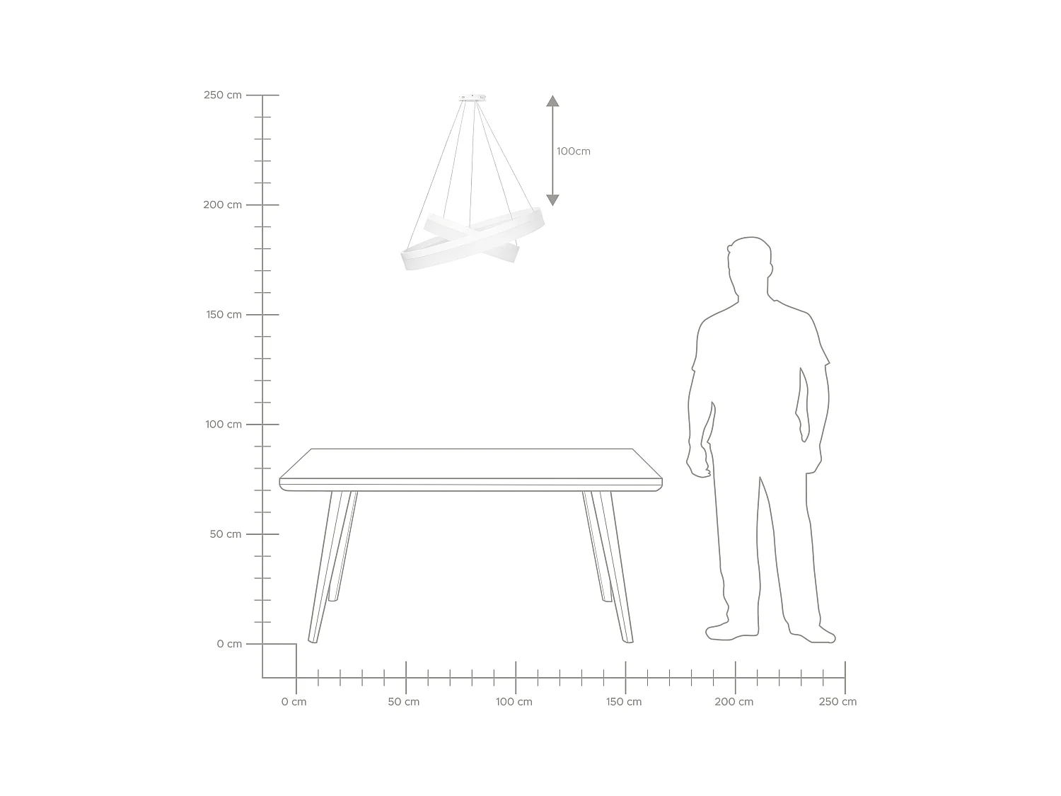 Lampe LED suspendue PUZI Métal Blanc