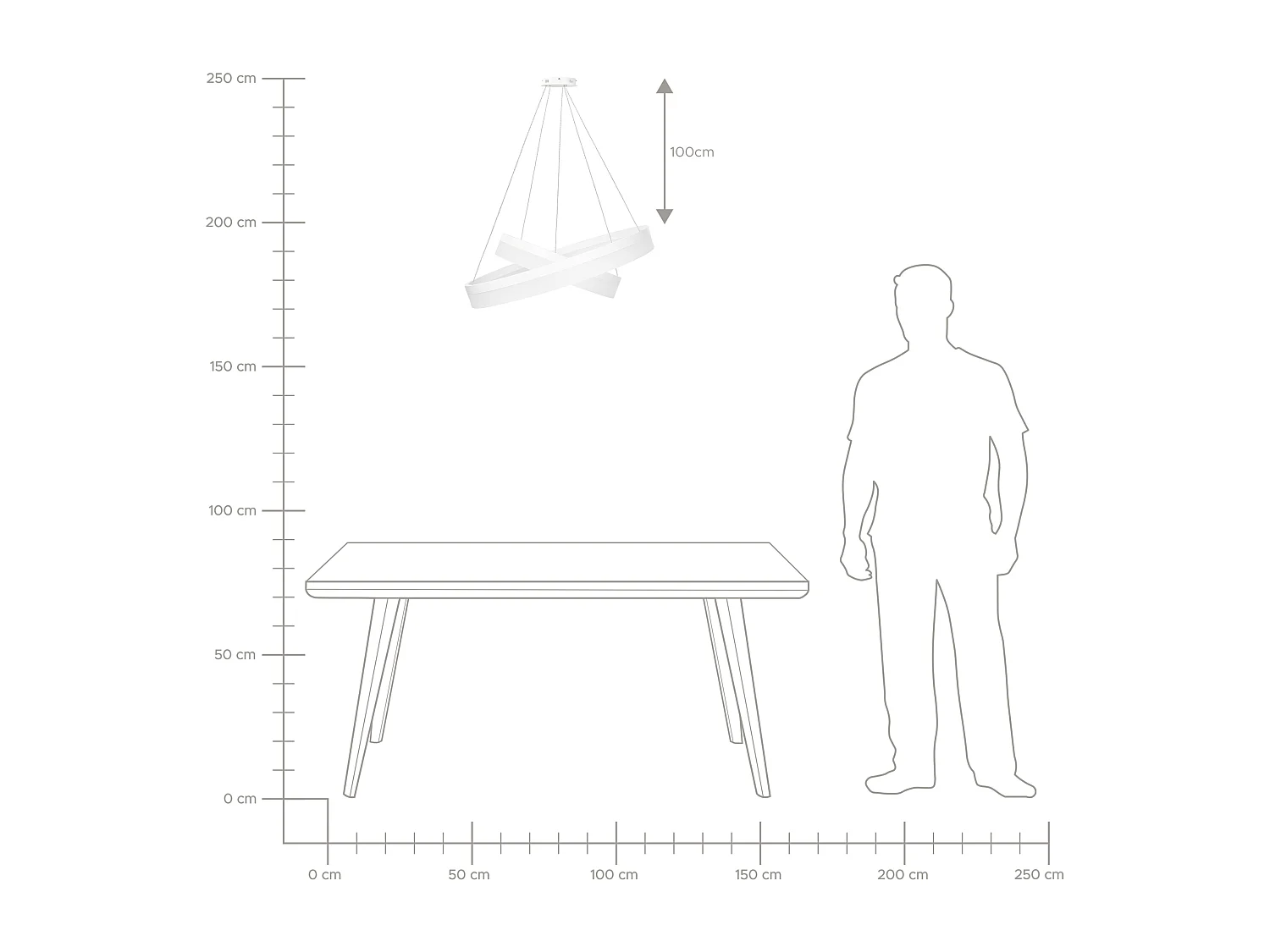Lampe LED suspendue PUZI Métal Blanc
