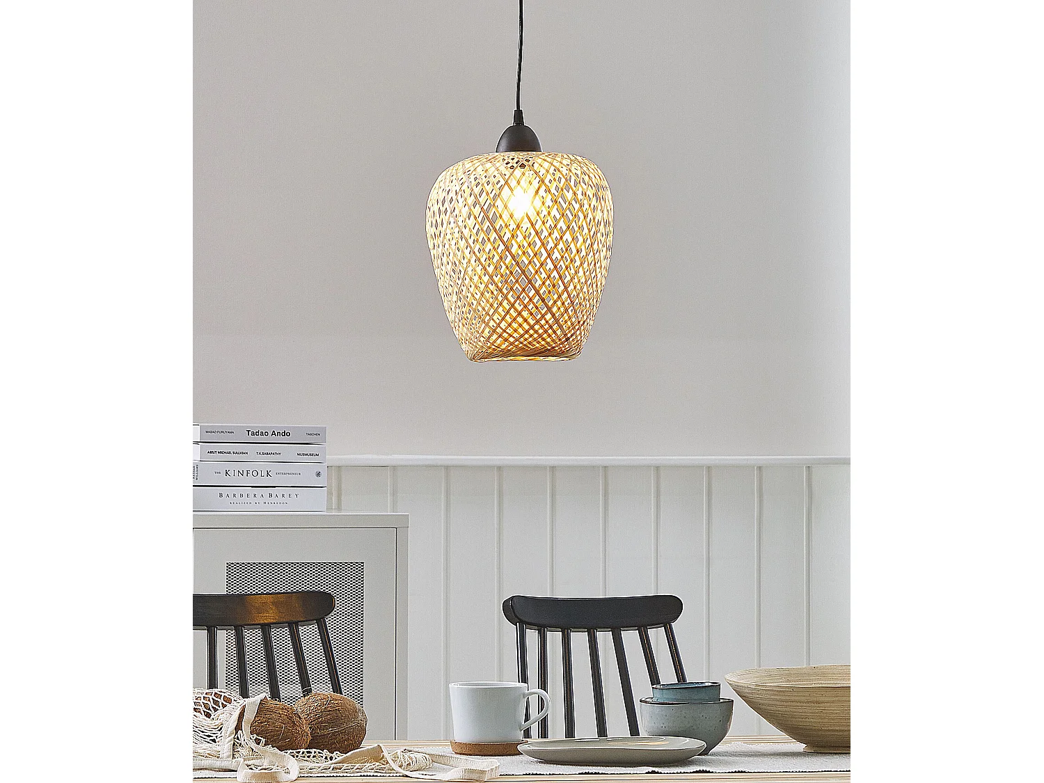 Hanglamp BOMU Bamboehout Koper