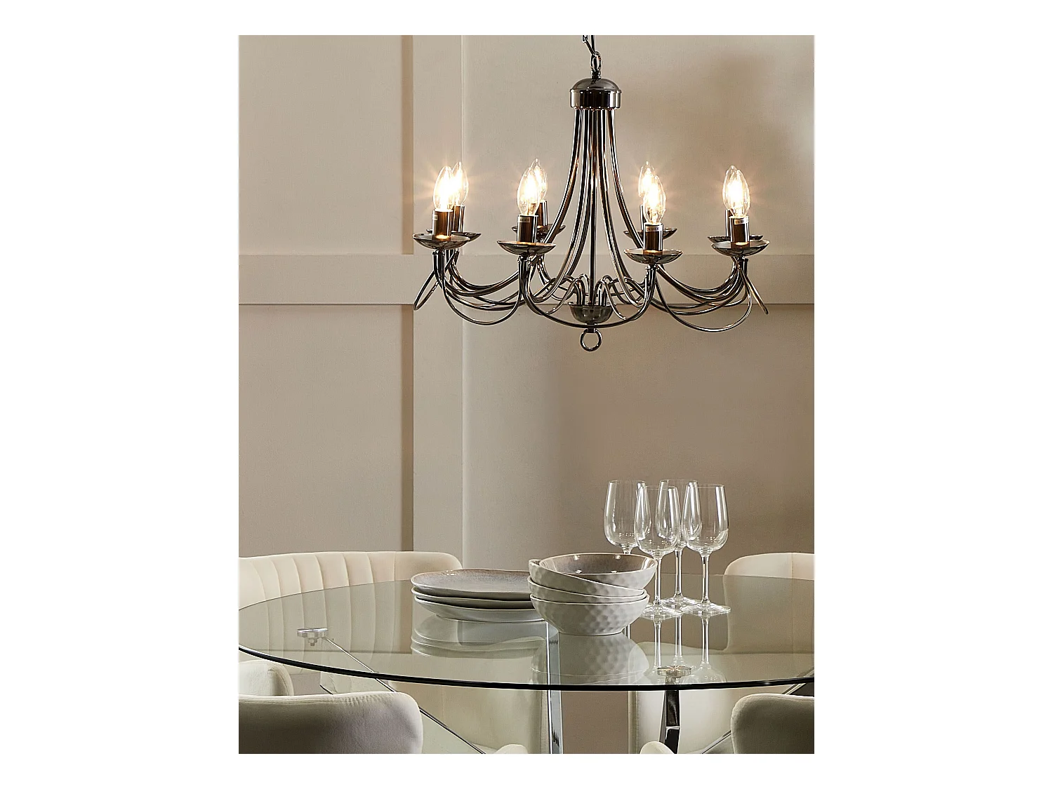 Lustre TEESTA Metal Preto