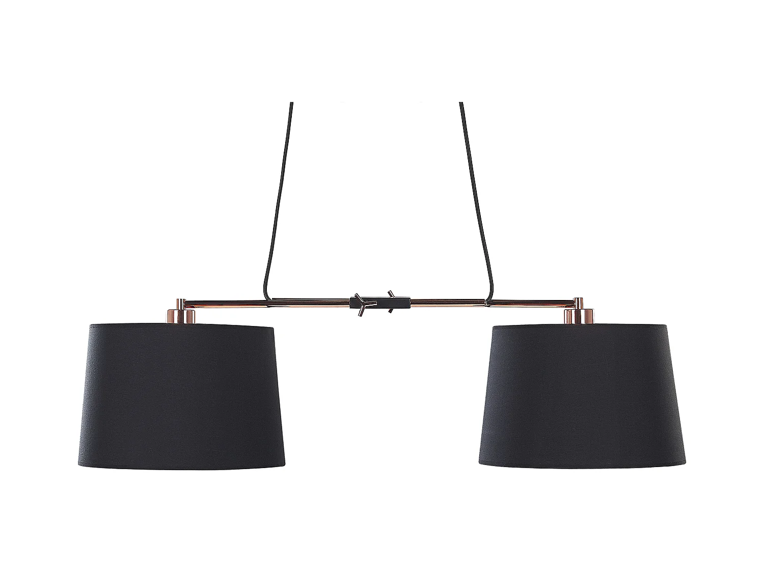 Lampe suspension noir 2 abat-jours FUCINO