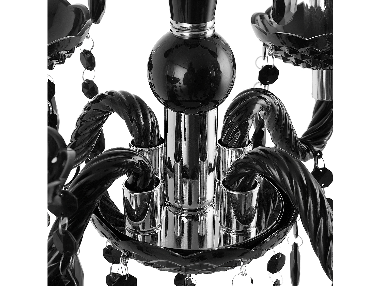 Lustre 4 ampoules noir KALANG