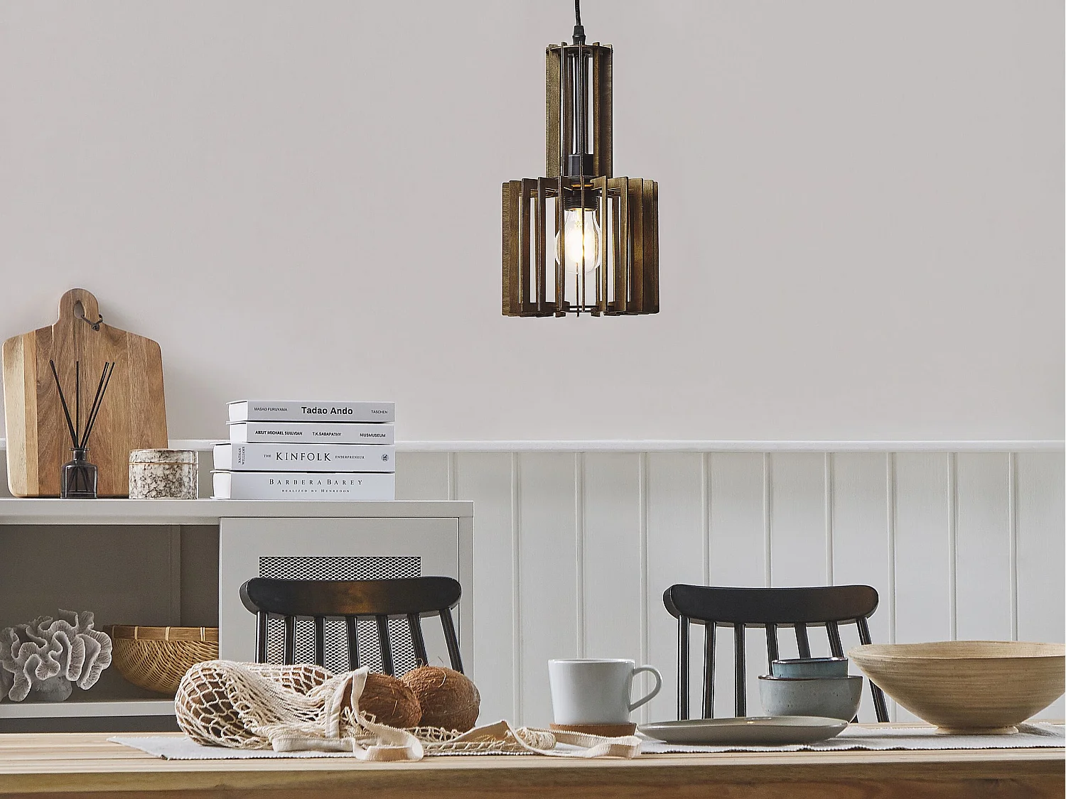 Lampa wisząca NIARI Ciemnobrązowy