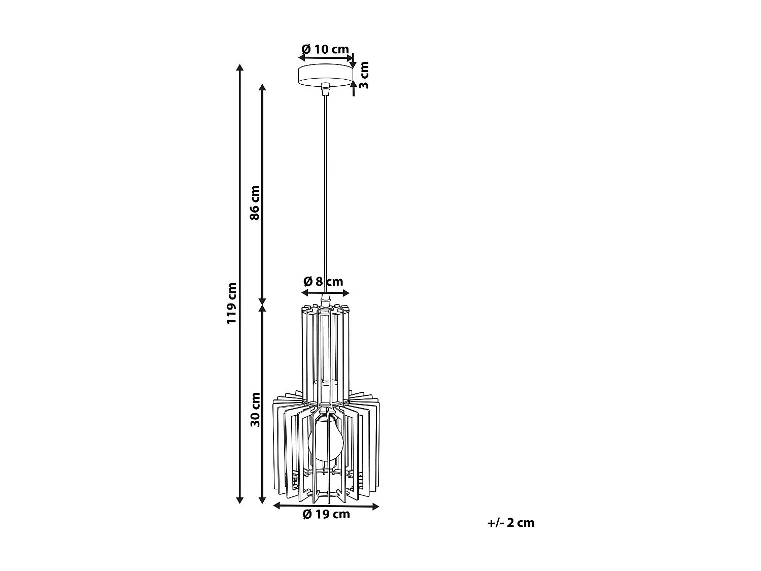 Lampe suspension NIARI Marron foncé