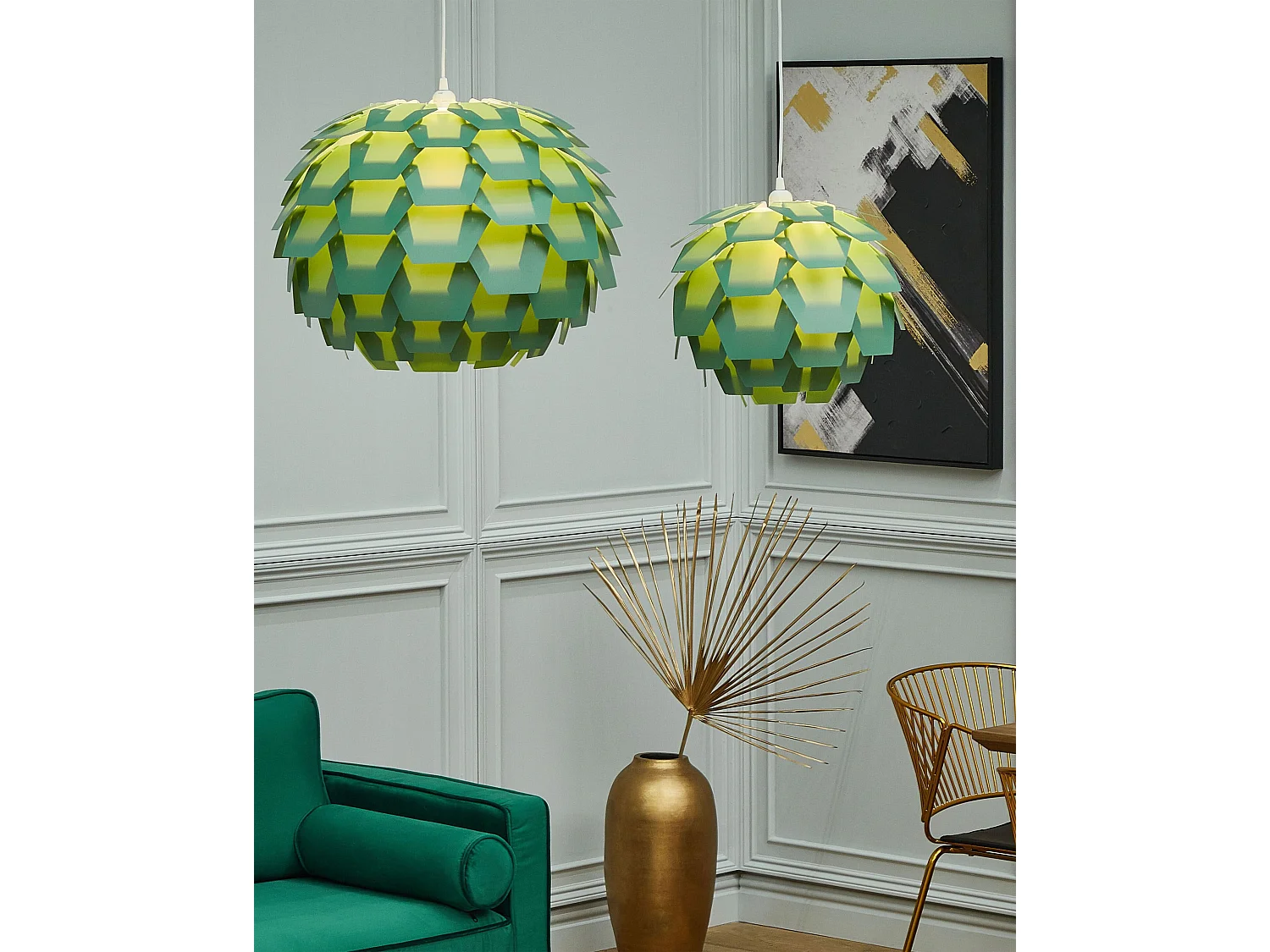 Lampadario SEGRE L Verde scuro