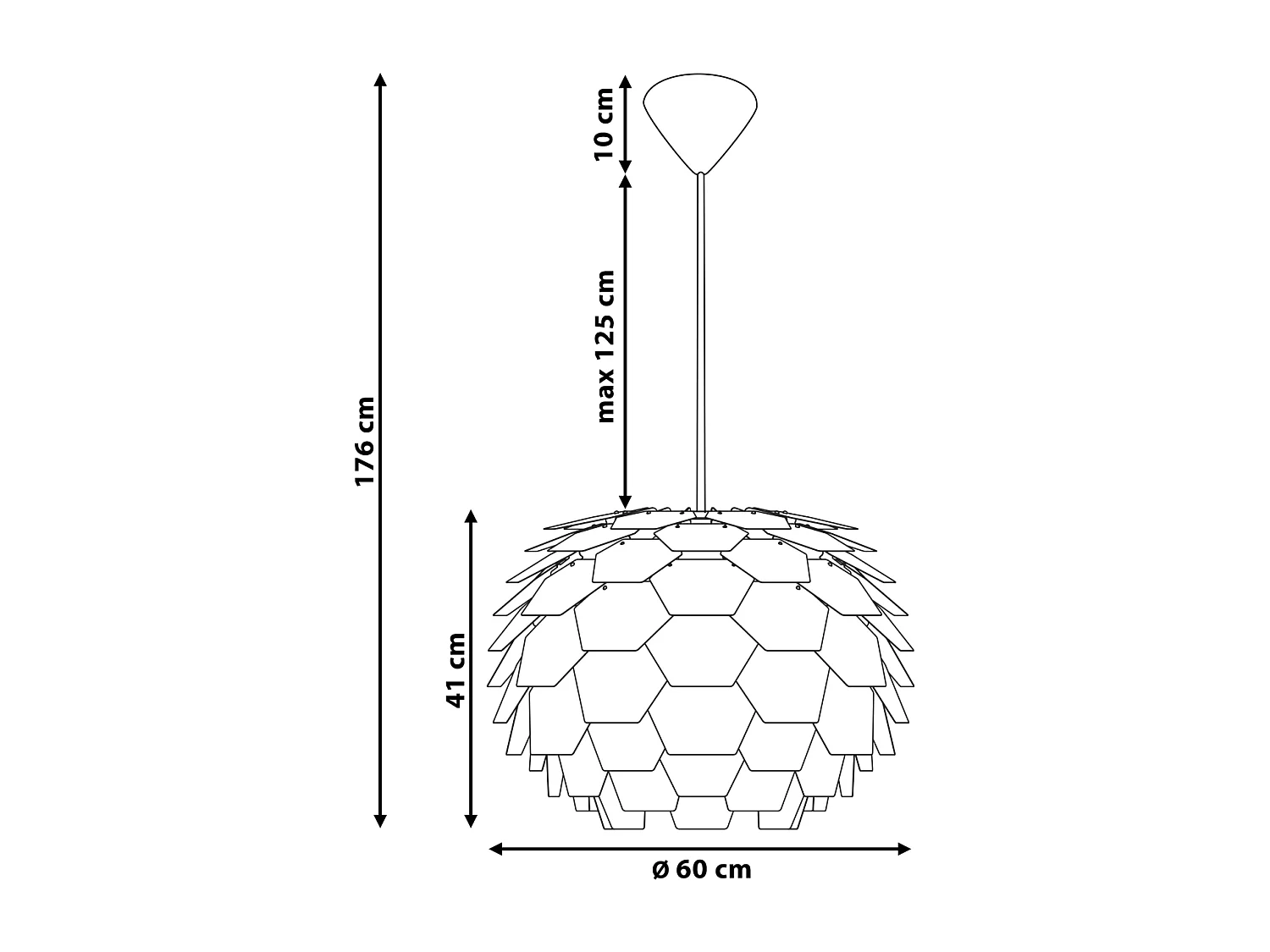 Lampadario SEGRE L Verde scuro