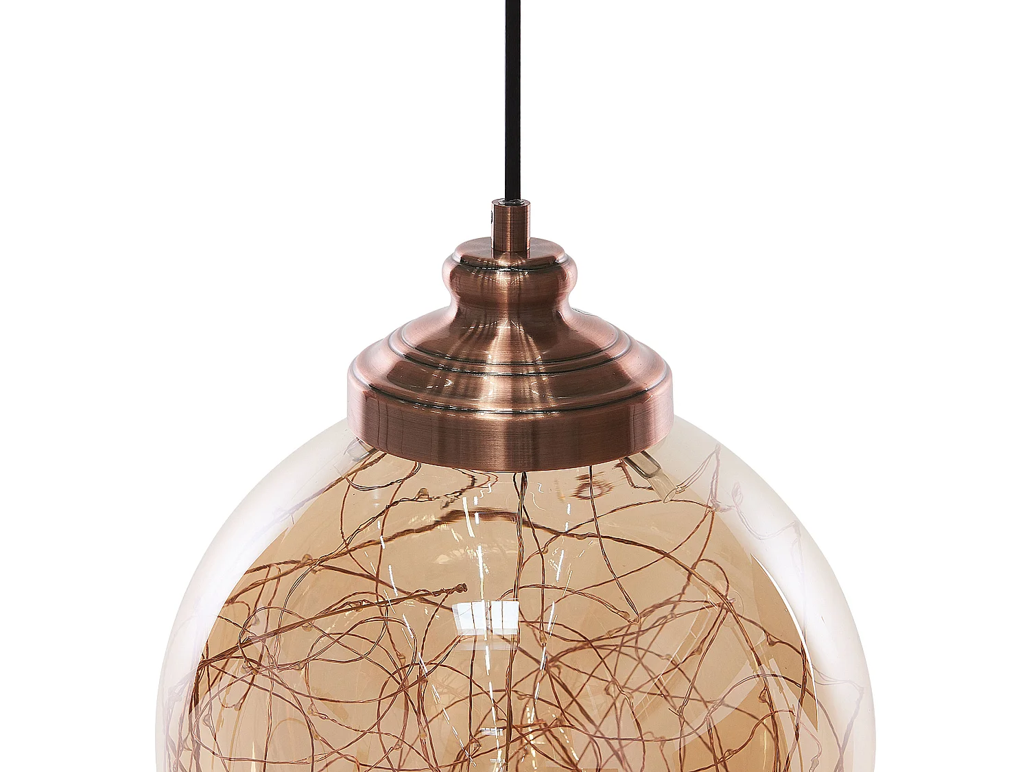 Schöne Hängeleichte Lampenschirm Glas Kugel kupfer Beni