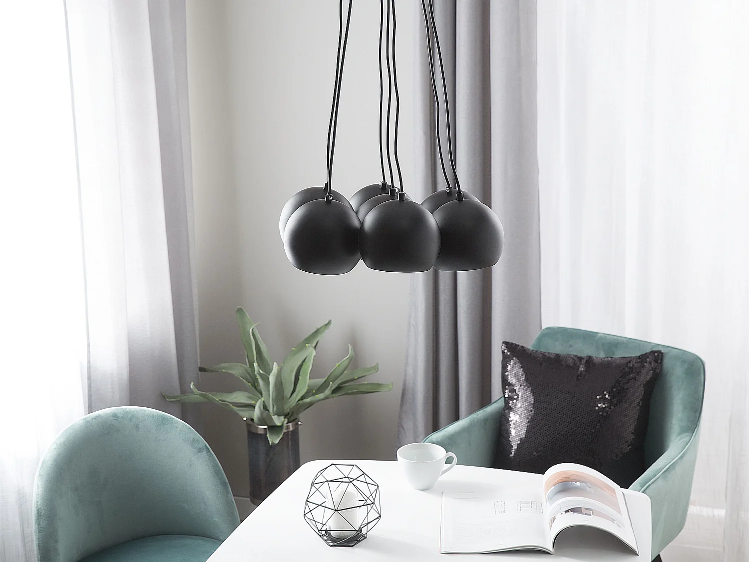 Hanglamp OLZA Metaal Zwart