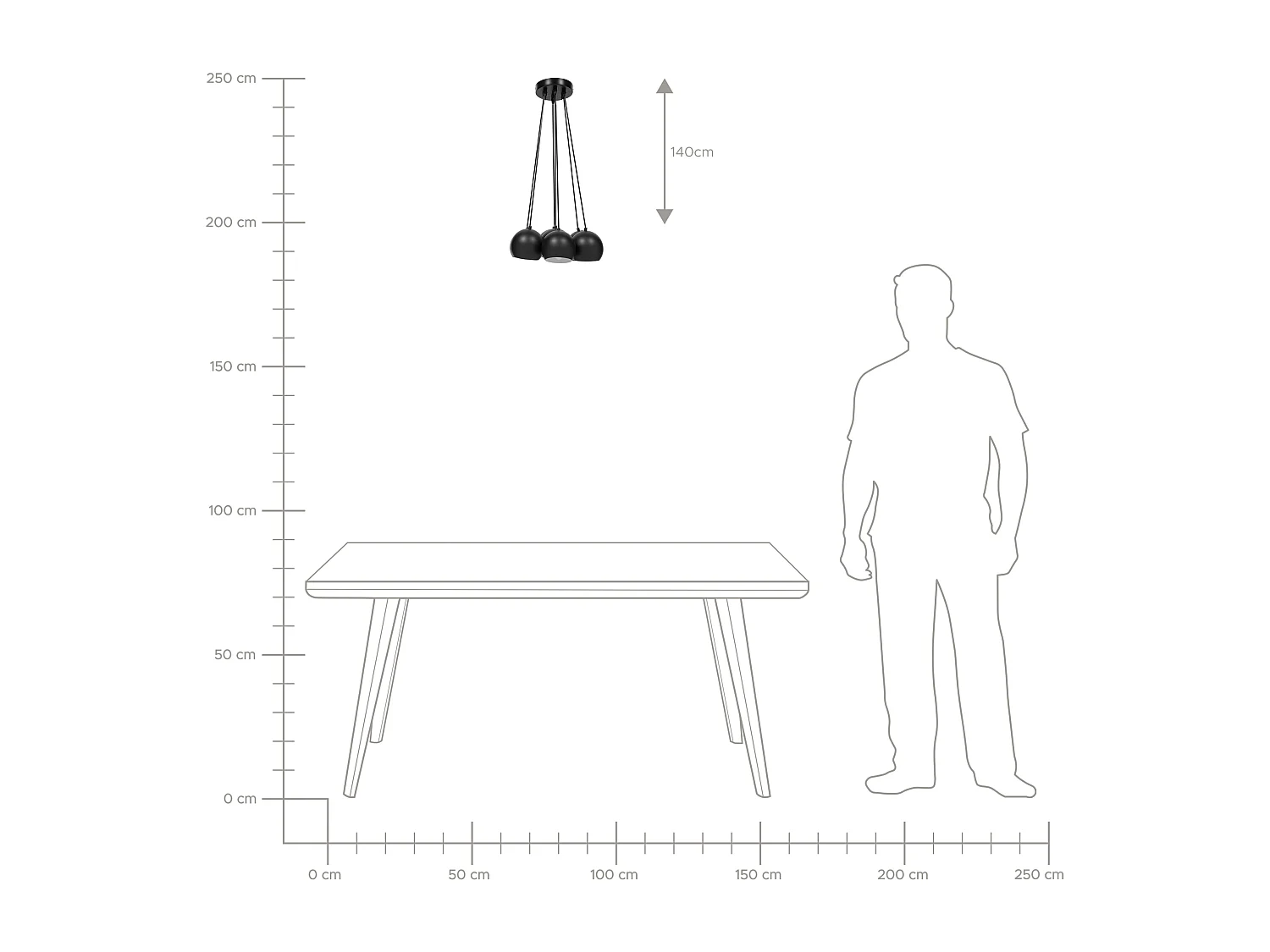 Hanglamp OLZA Metaal Zwart