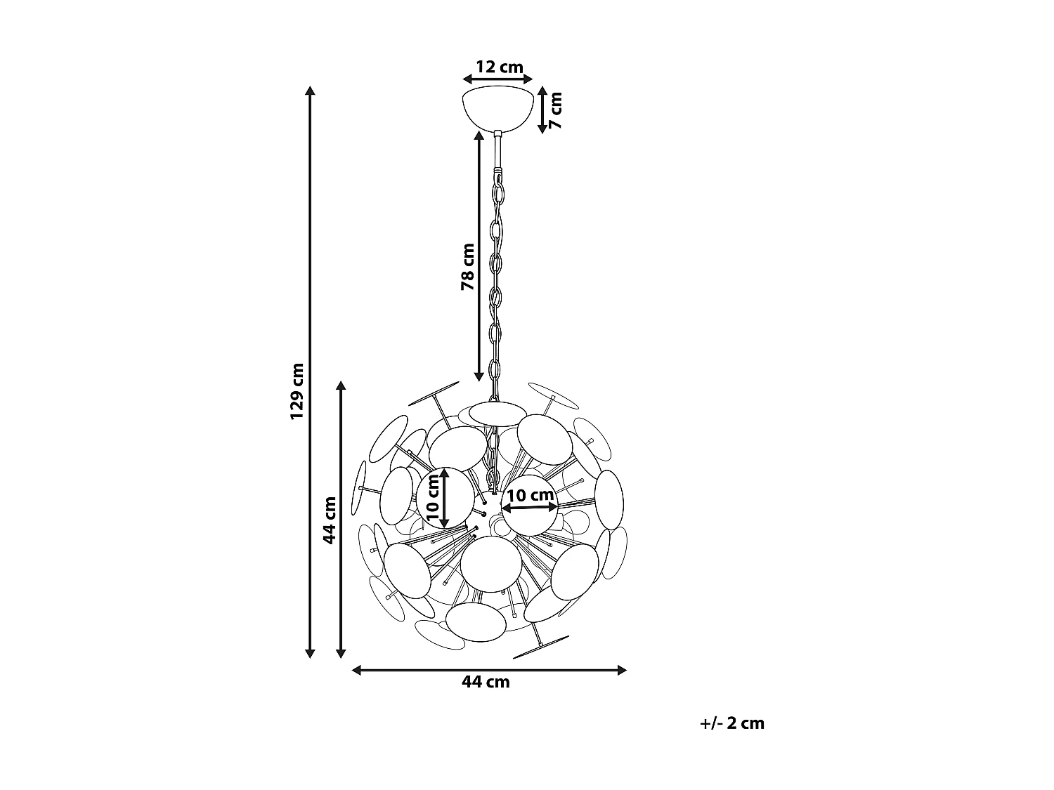 Lampe suspension MARITSA Métal Noir/doré
