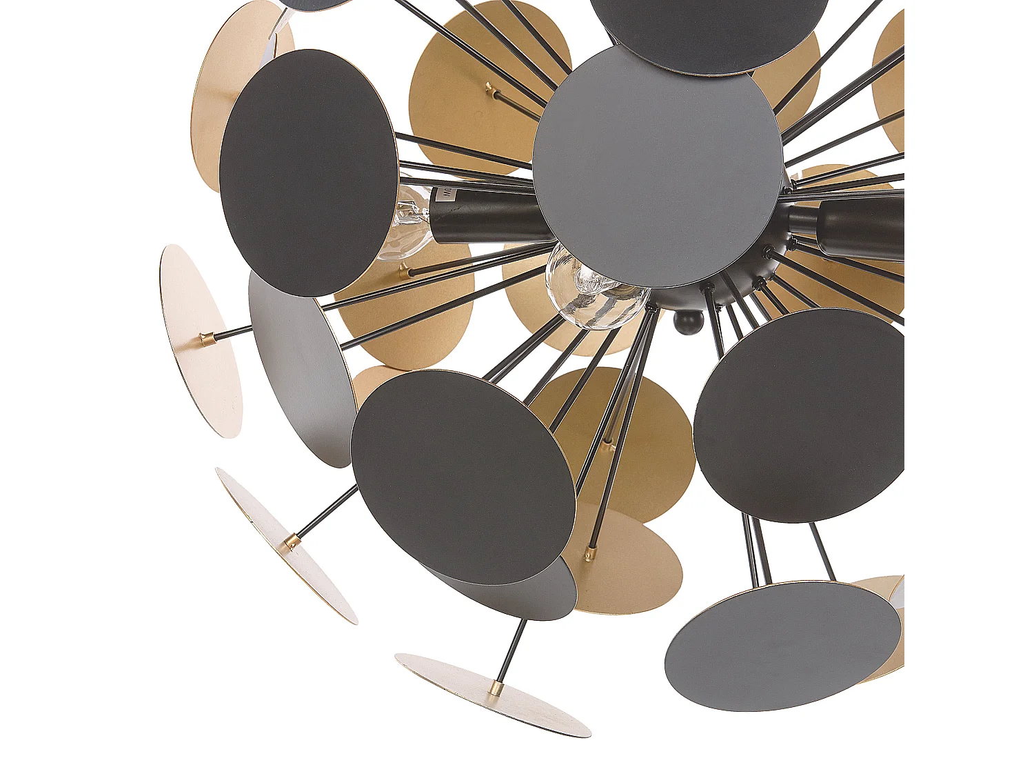 Lampe suspension MARITSA Métal Noir/doré