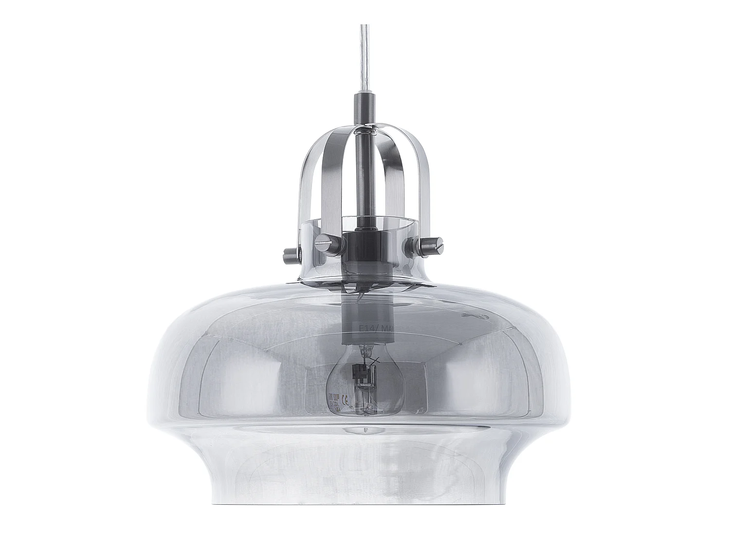 Lampe suspension WILTZ Verre Gris clair