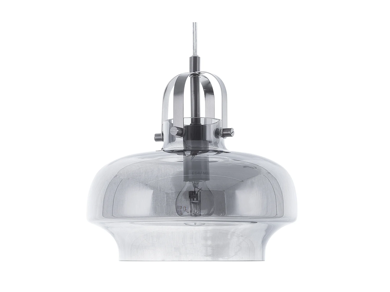 Lampe suspension WILTZ Verre Gris clair