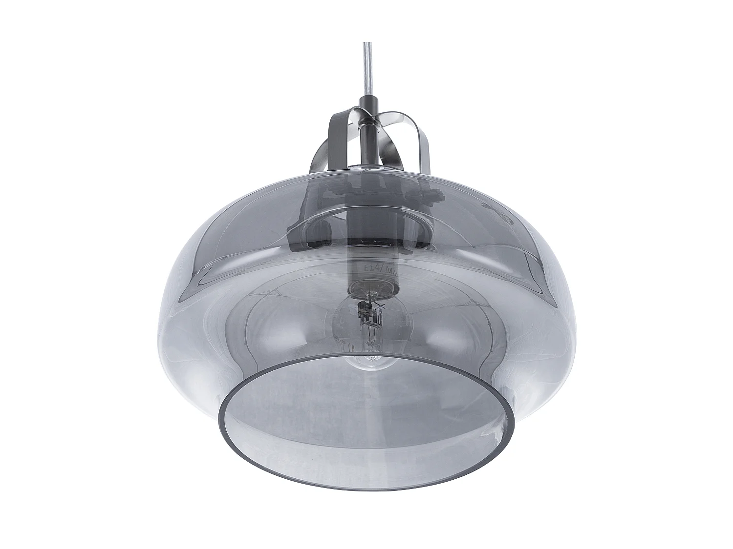 Lampe suspension WILTZ Verre Gris clair