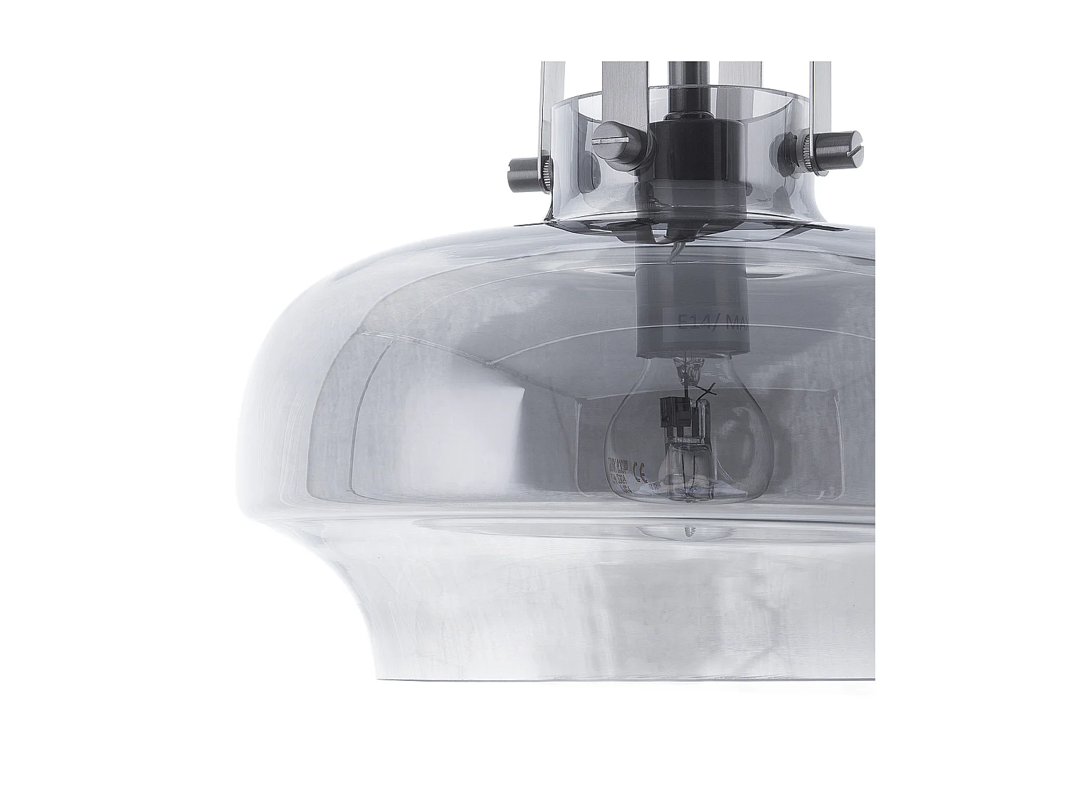 Lampe suspension WILTZ Verre Gris clair