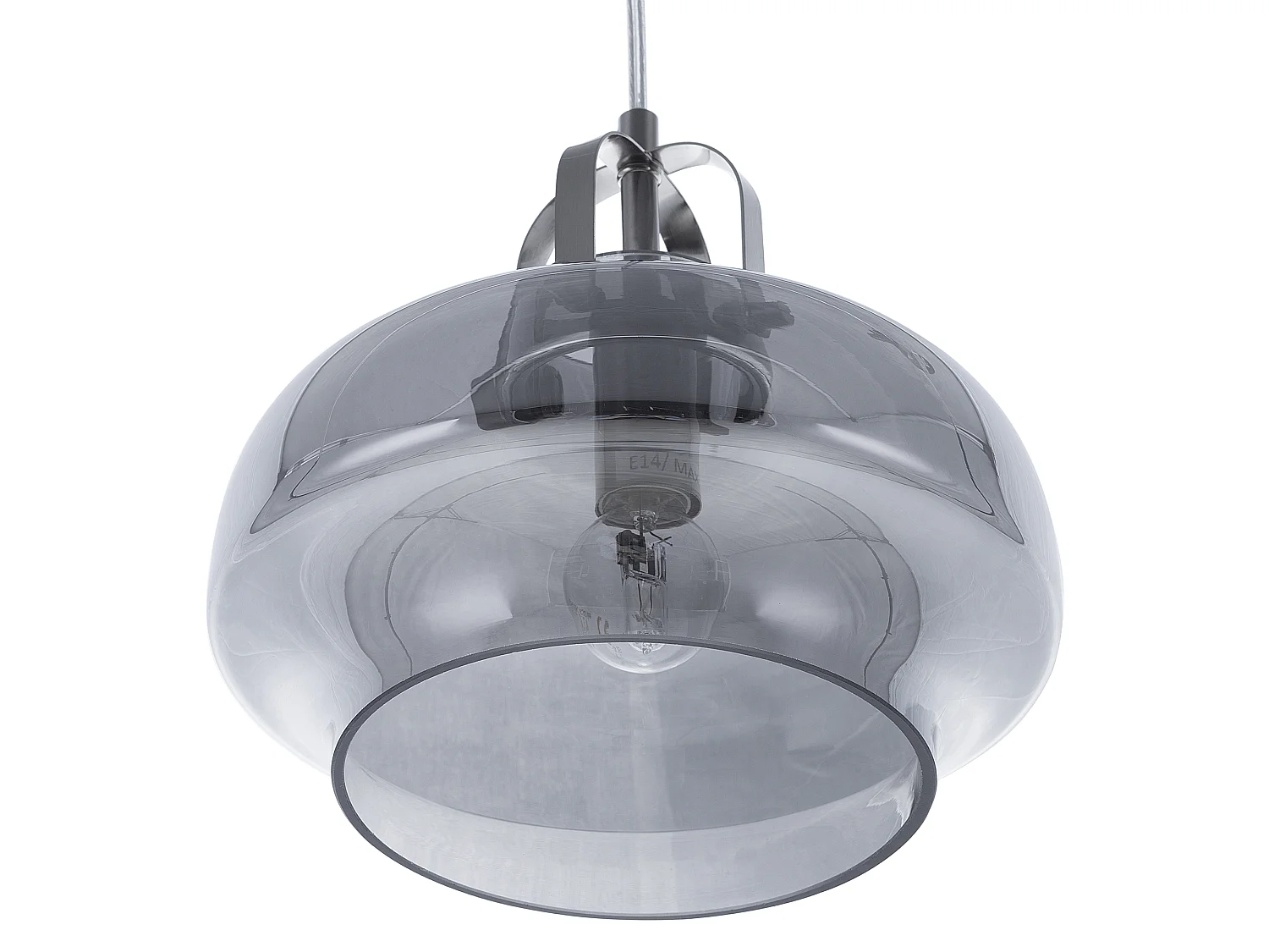 Lampe suspension WILTZ Verre Gris clair