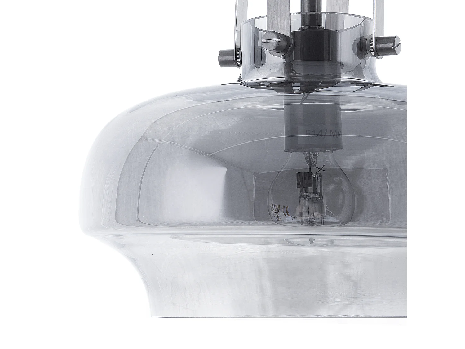 Lampe suspension WILTZ Verre Gris clair