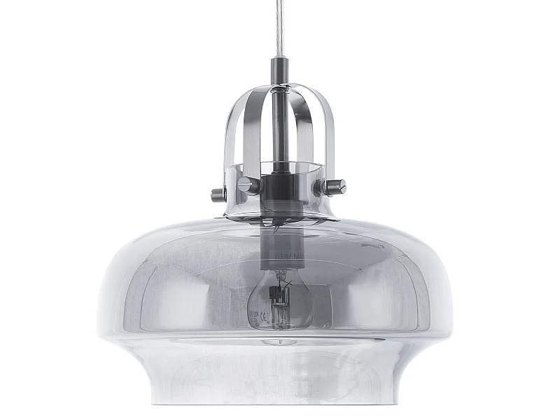 Lampe suspension WILTZ Verre Gris clair