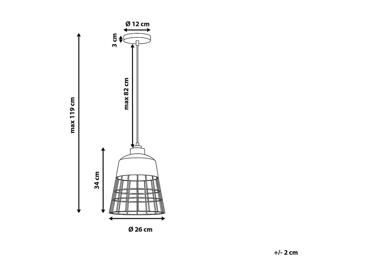 Lampe suspension MONTE Métal Cuivré