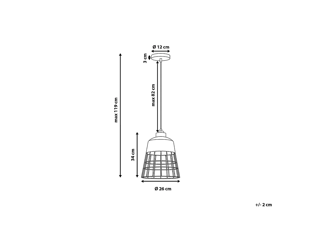 Lampe suspension MONTE Métal Cuivré