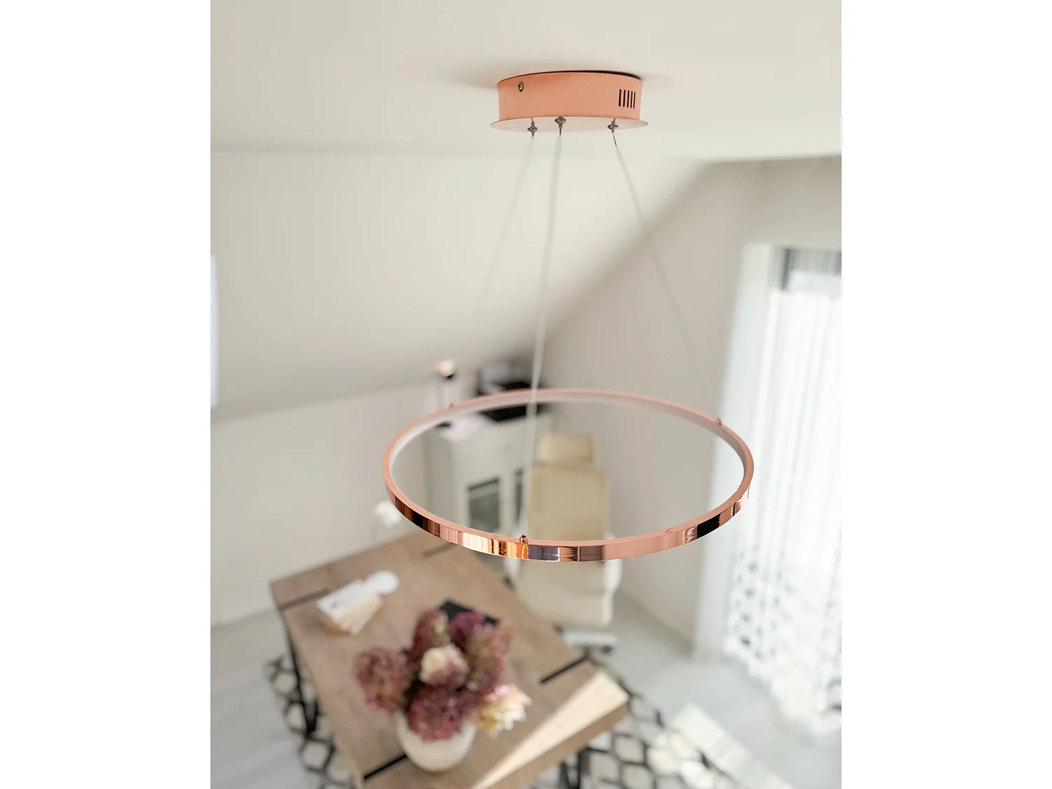 LED Hängelampe JORDAN Metall Roségold