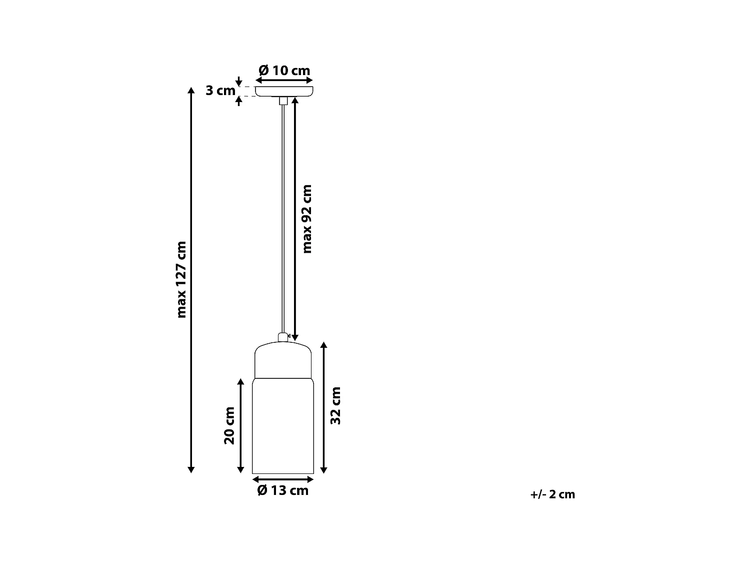 Lampe suspension PURUS Verre Noir