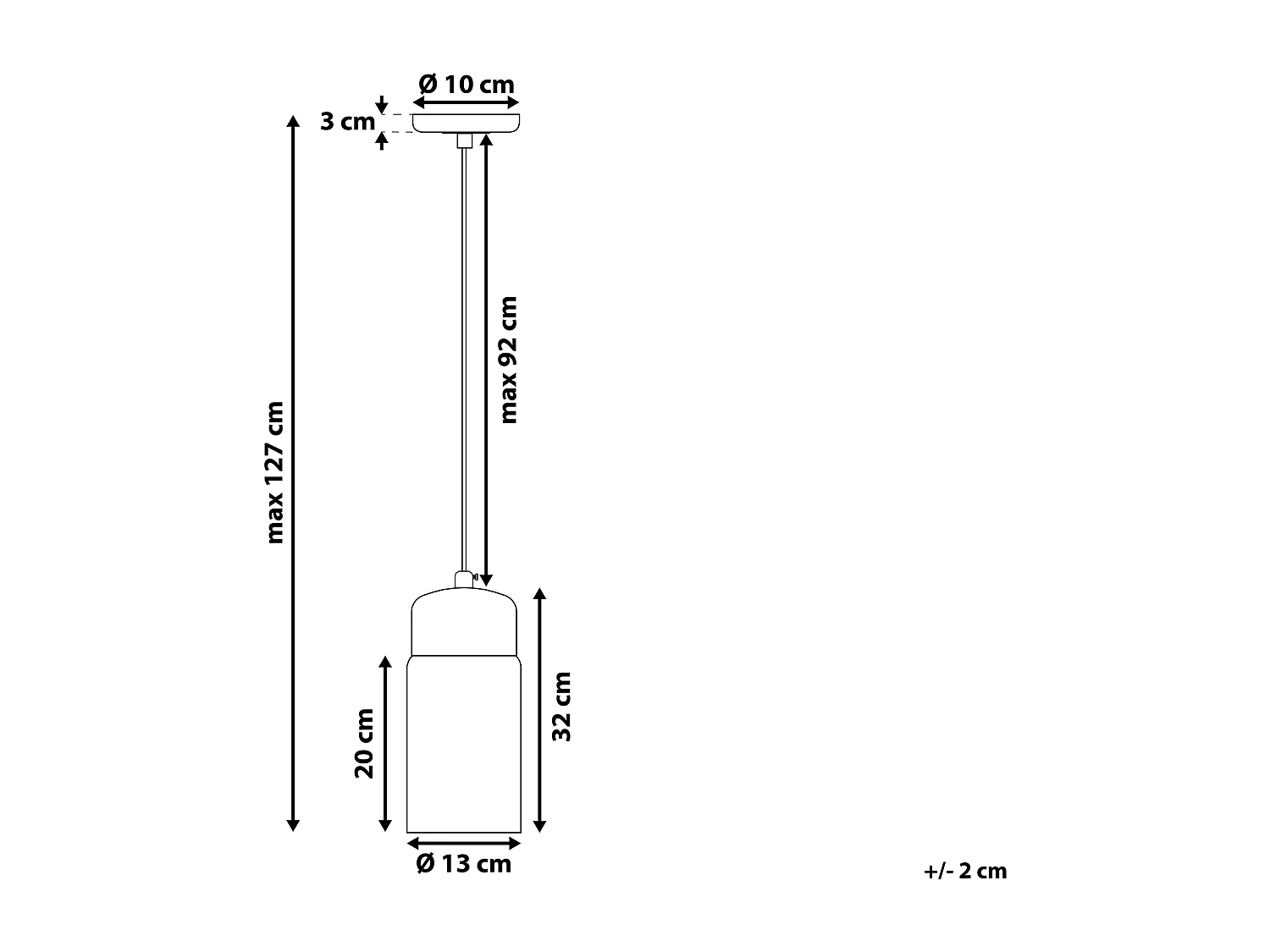 Lampe suspension PURUS Verre Noir