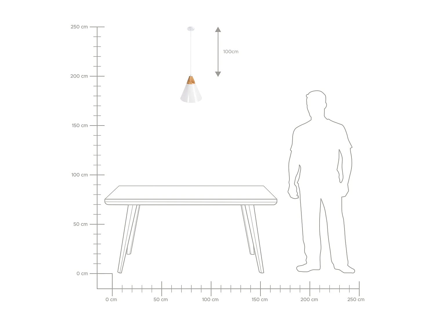 Lampa wisząca ALBANO Metal Biały