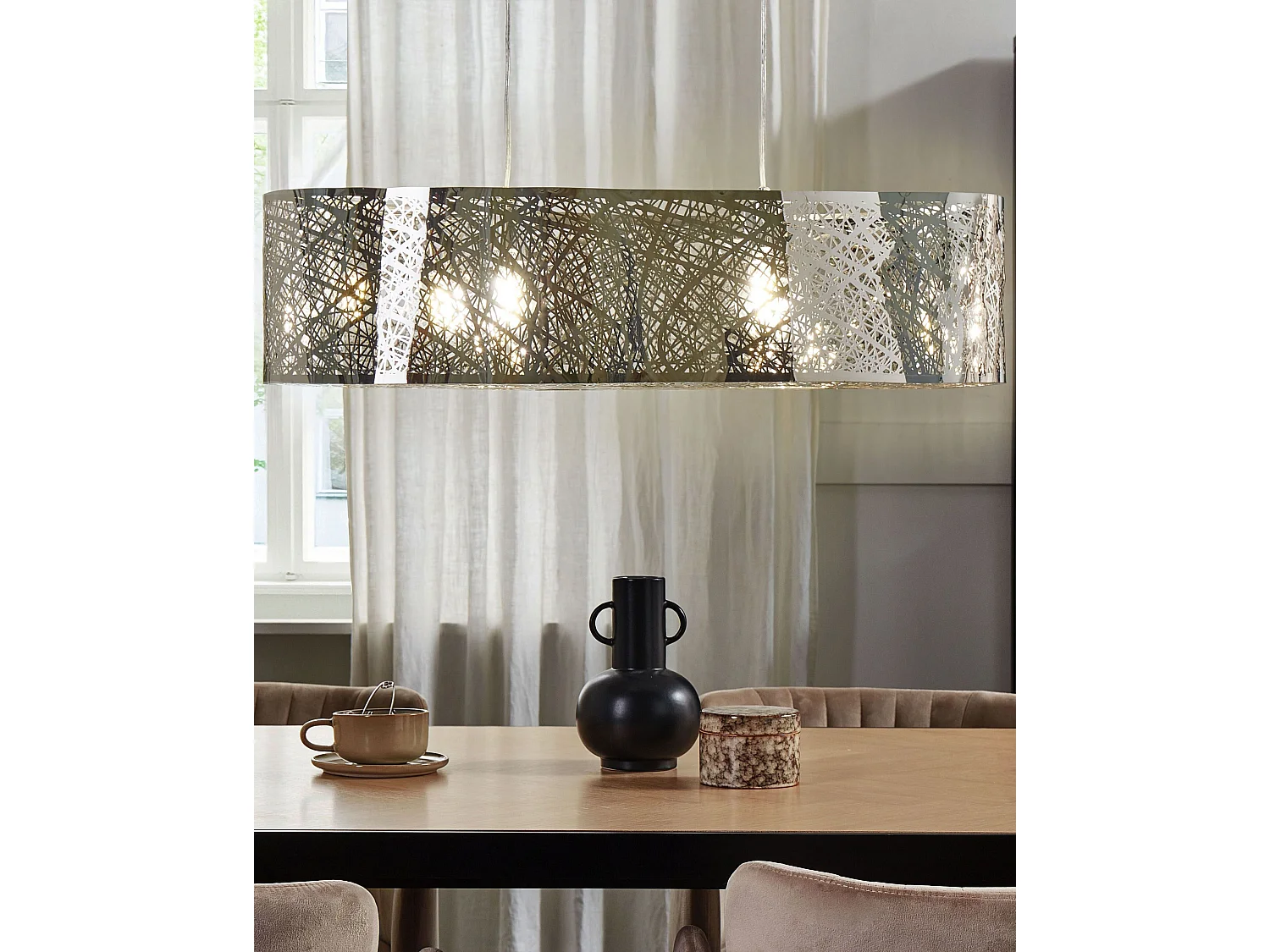 Lampadario SEVESO Metallo Argento