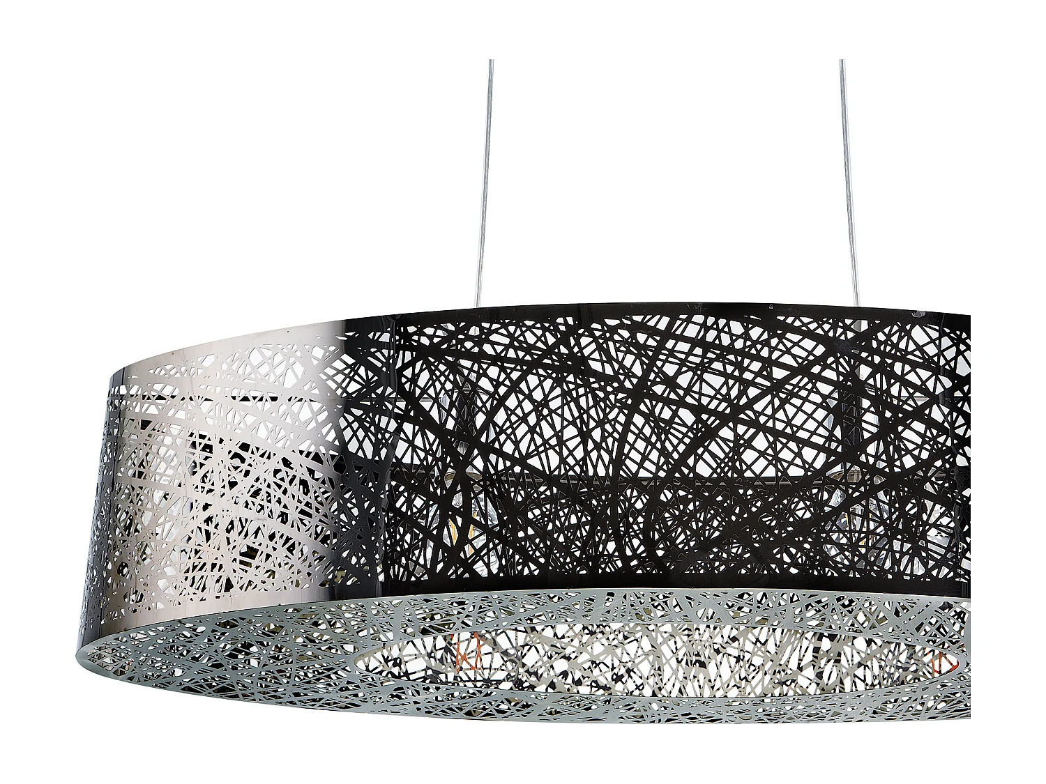 Lampe suspension SEVESO Métal Argenté