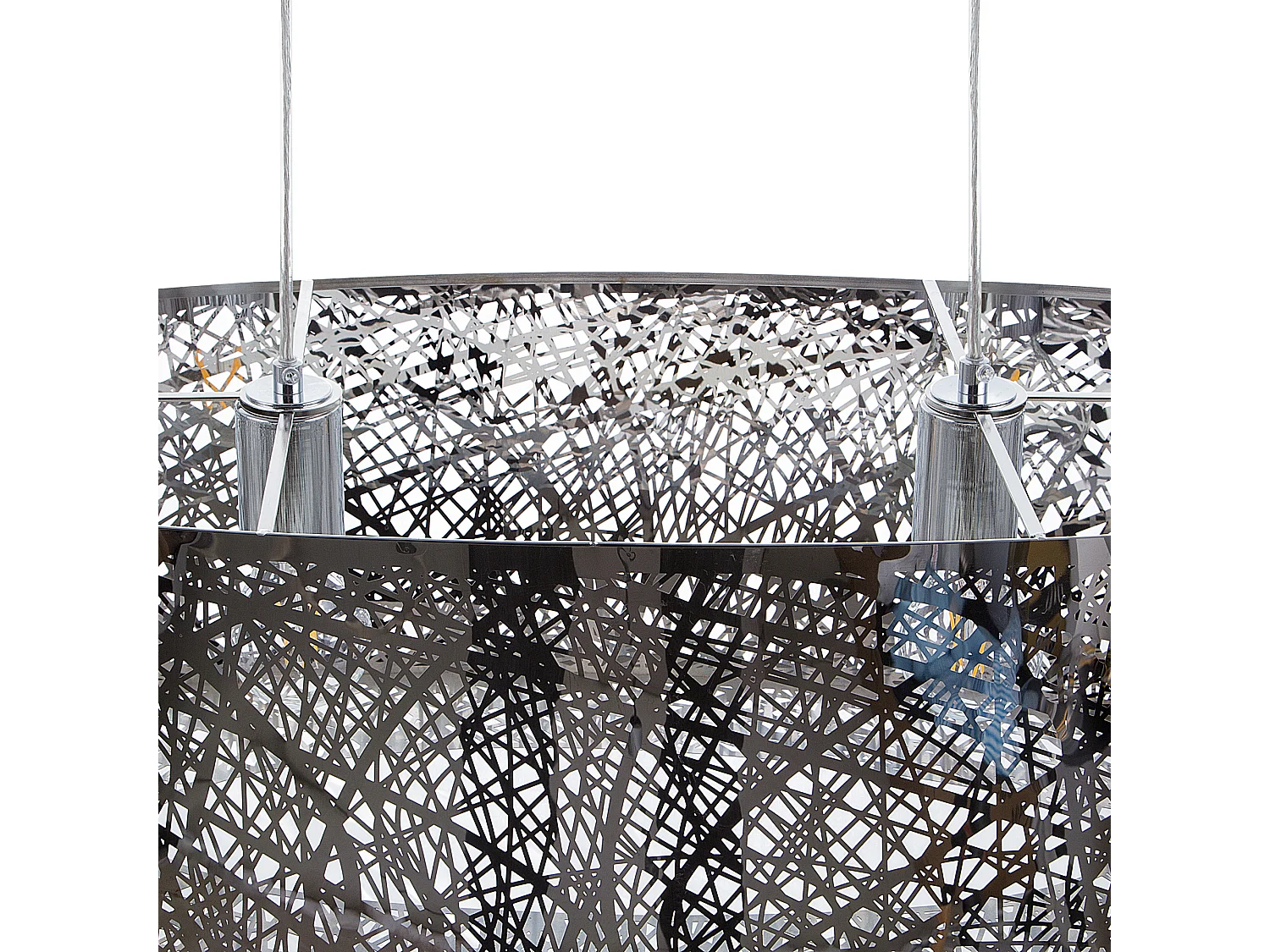 Lampe suspension SEVESO Métal Argenté