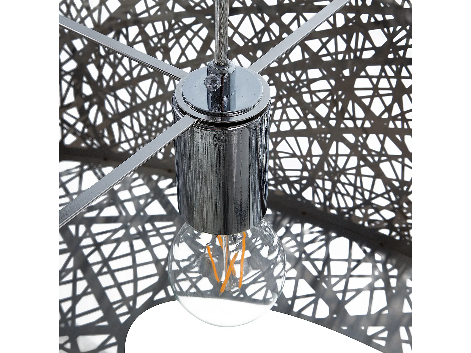 Lampe suspension SEVESO Métal Argenté