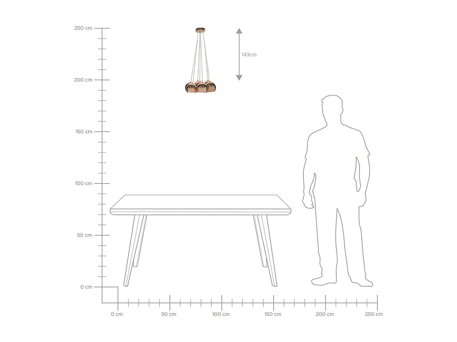 Hanglamp OLZA Metaal Koper