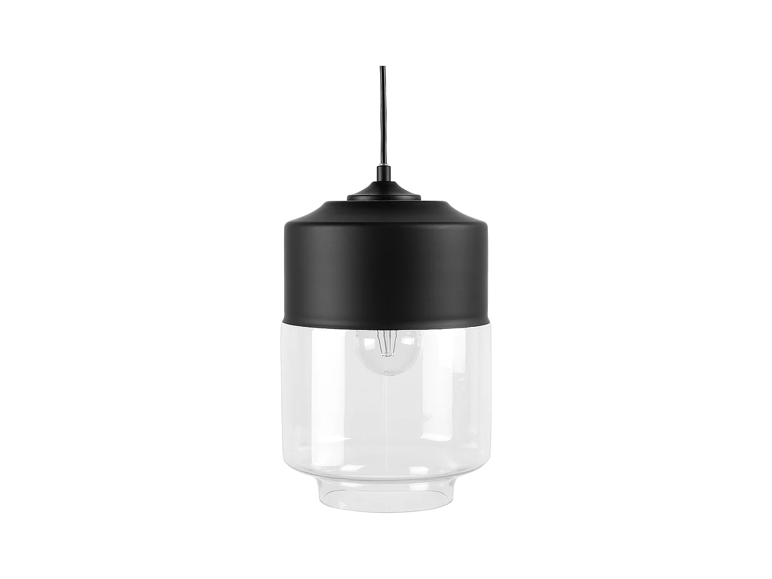 Lampe suspension JURUA Verre Noir