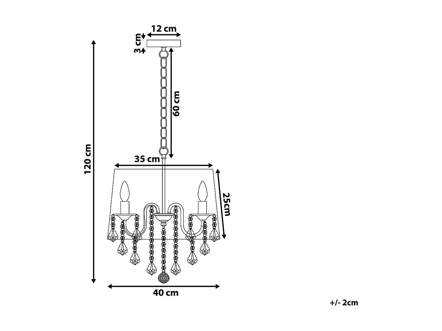 Hängelampe in Glamour Stil Polybaumwolle/Acryl schwarz Evans