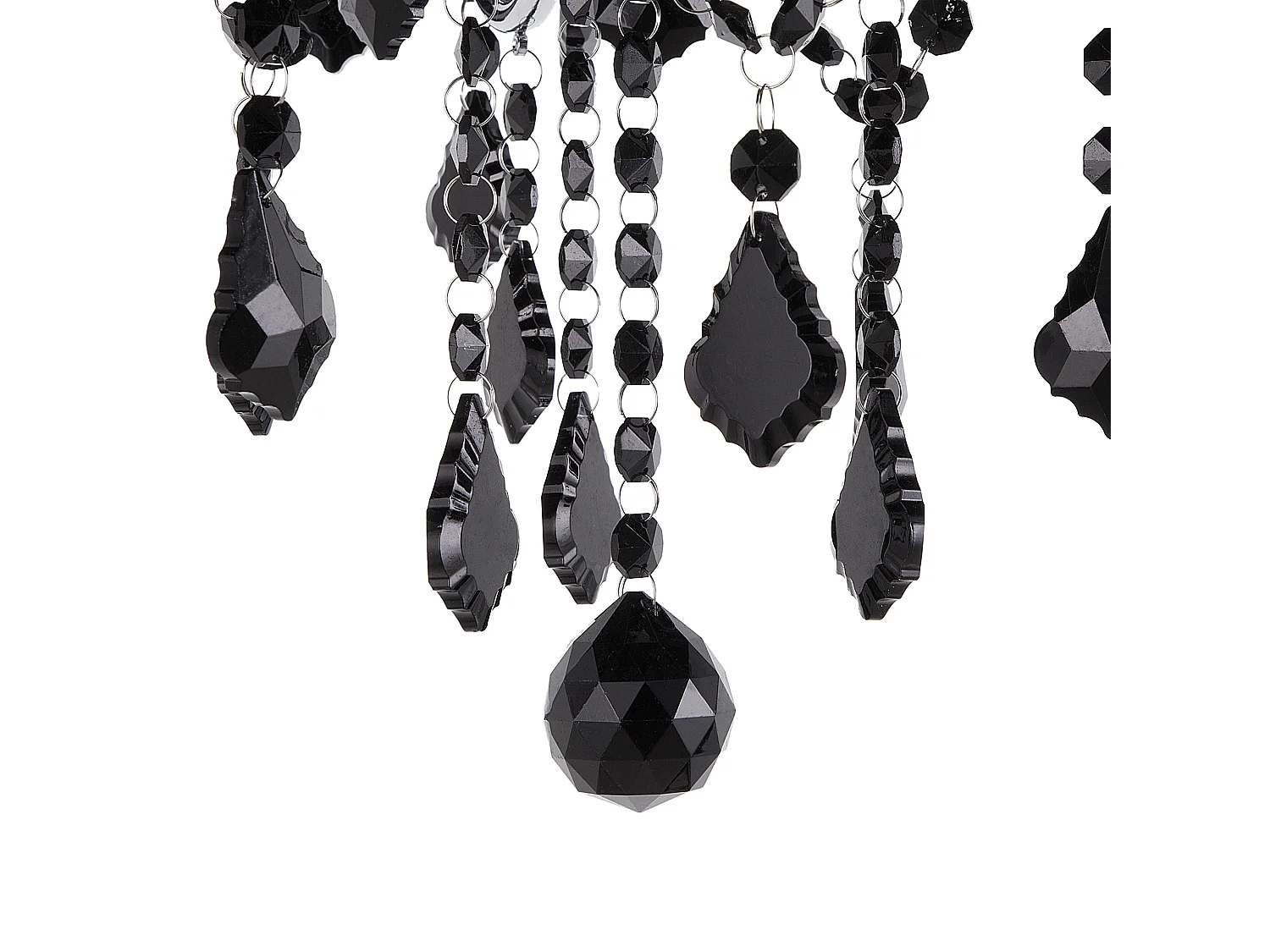 Hängelampe in Glamour Stil Polybaumwolle/Acryl schwarz Evans