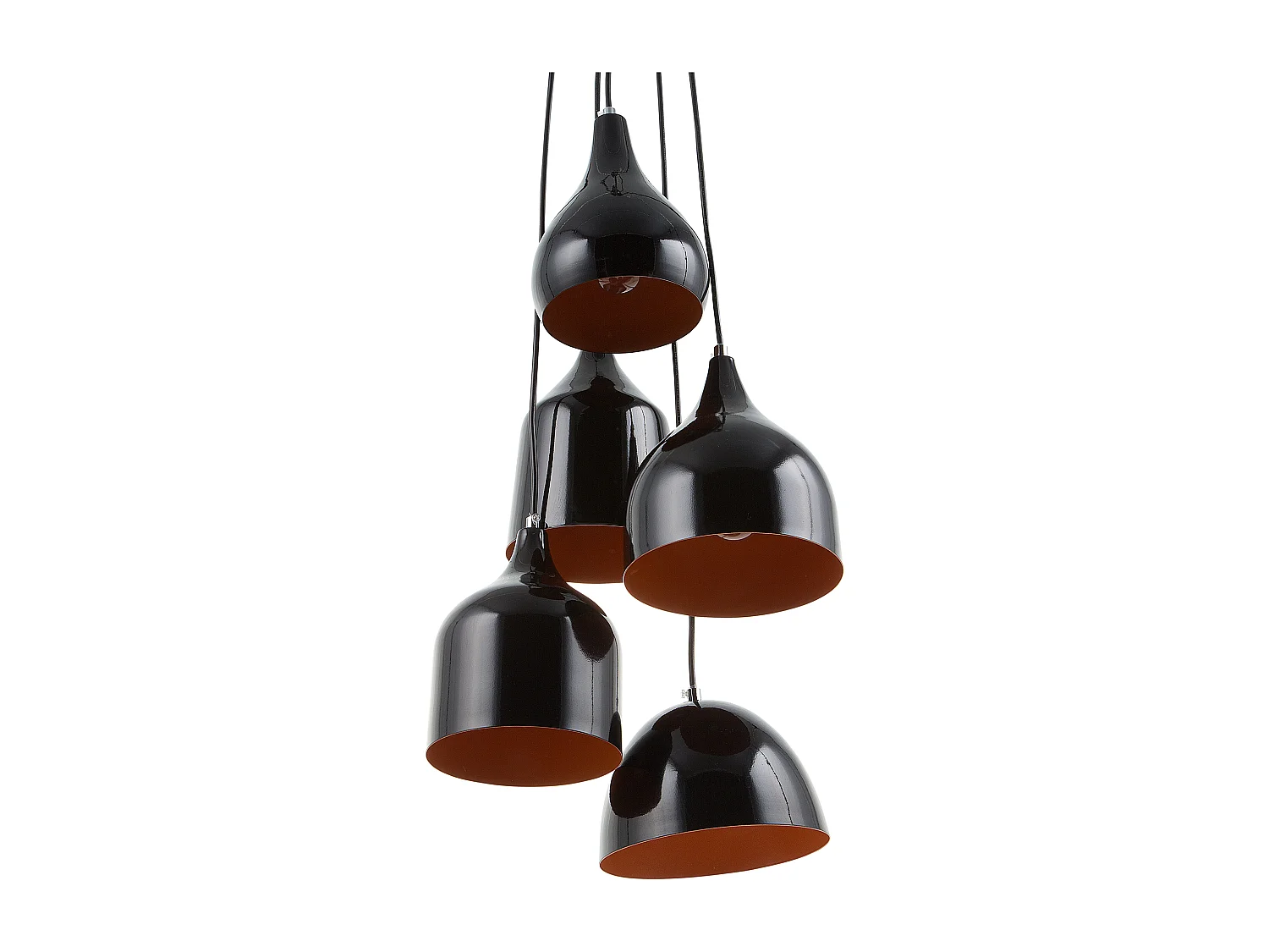 Lampe suspension SAVIO Métal Marron doré Noir