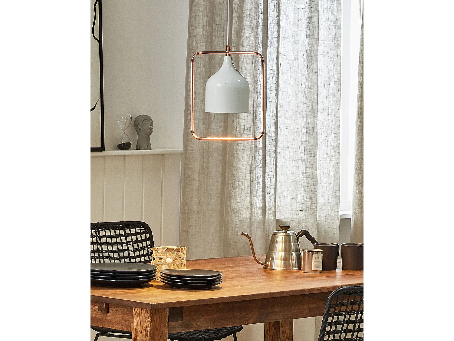 Lampe suspension MAVONE Métal Blanc