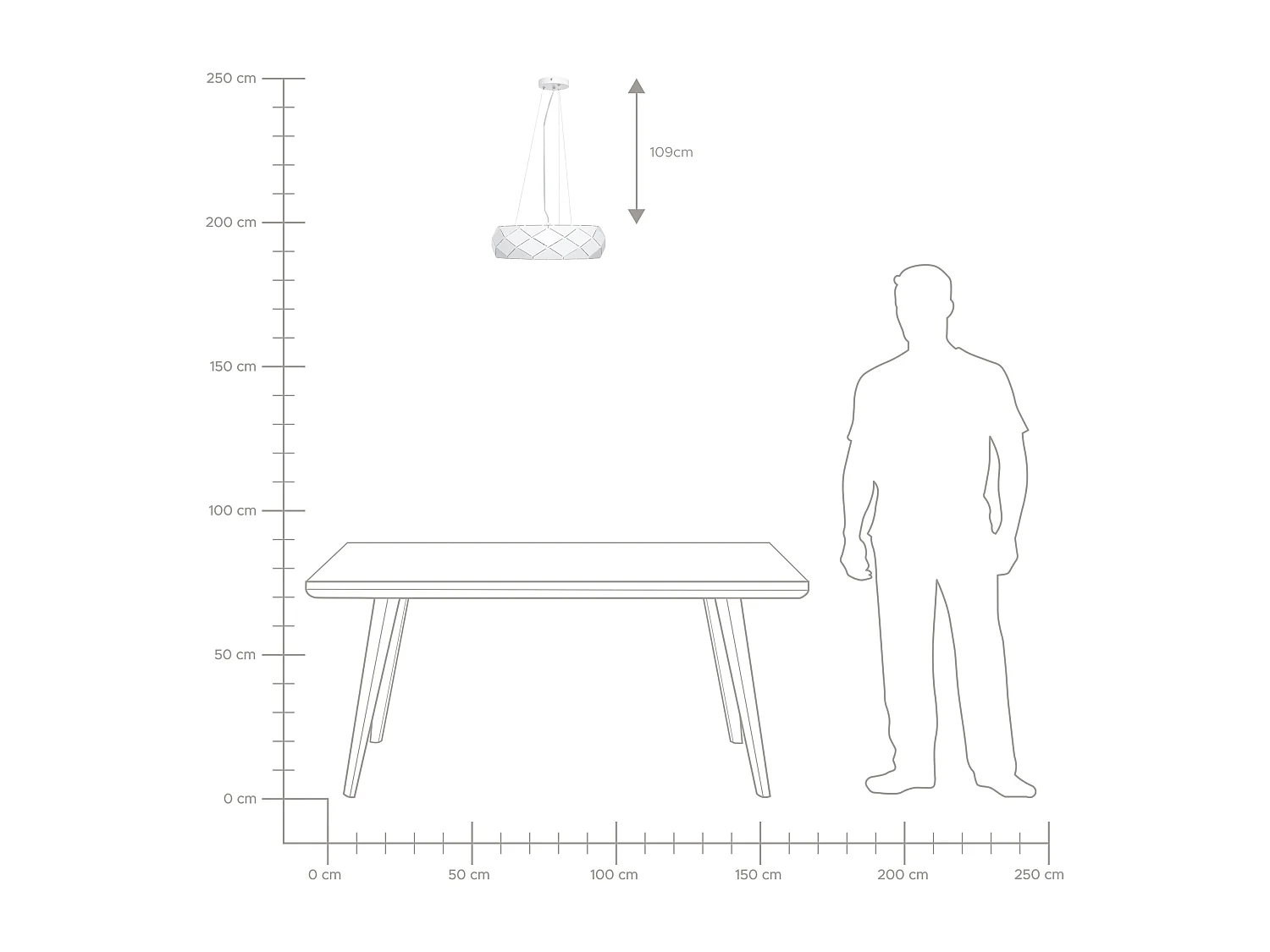 Hanglamp CESANO Metaal Wit