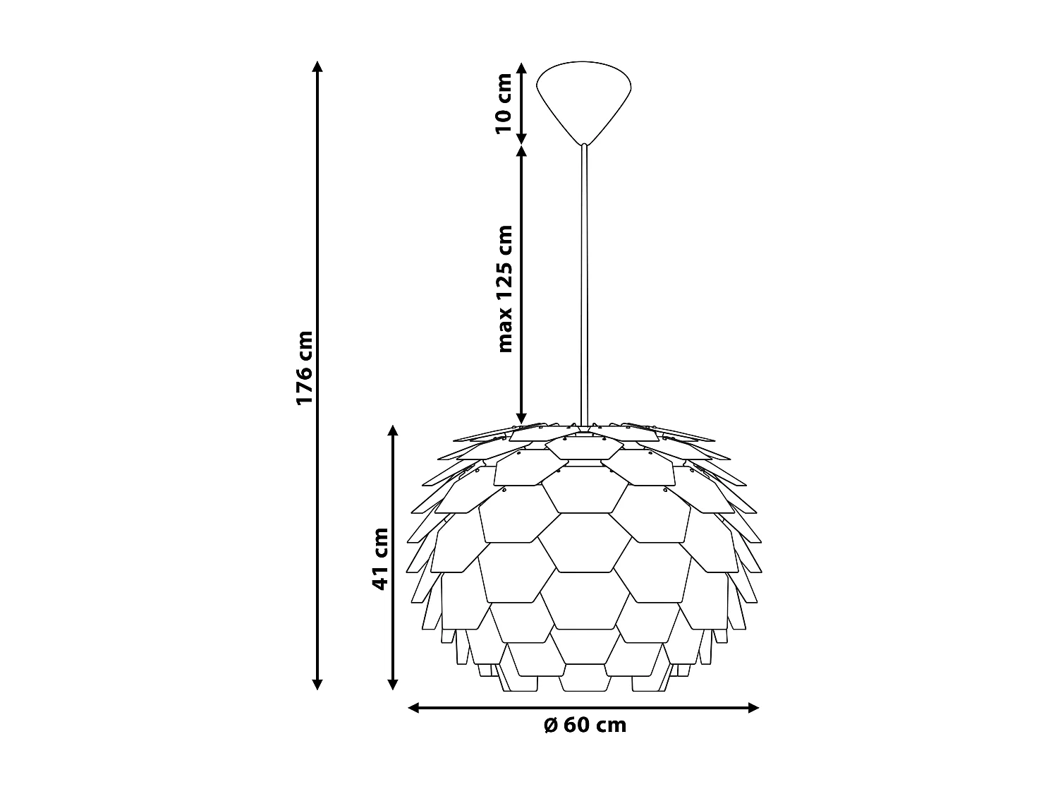Hängeleuchte rosa 60 cm Zapfenform SEGRE Groß