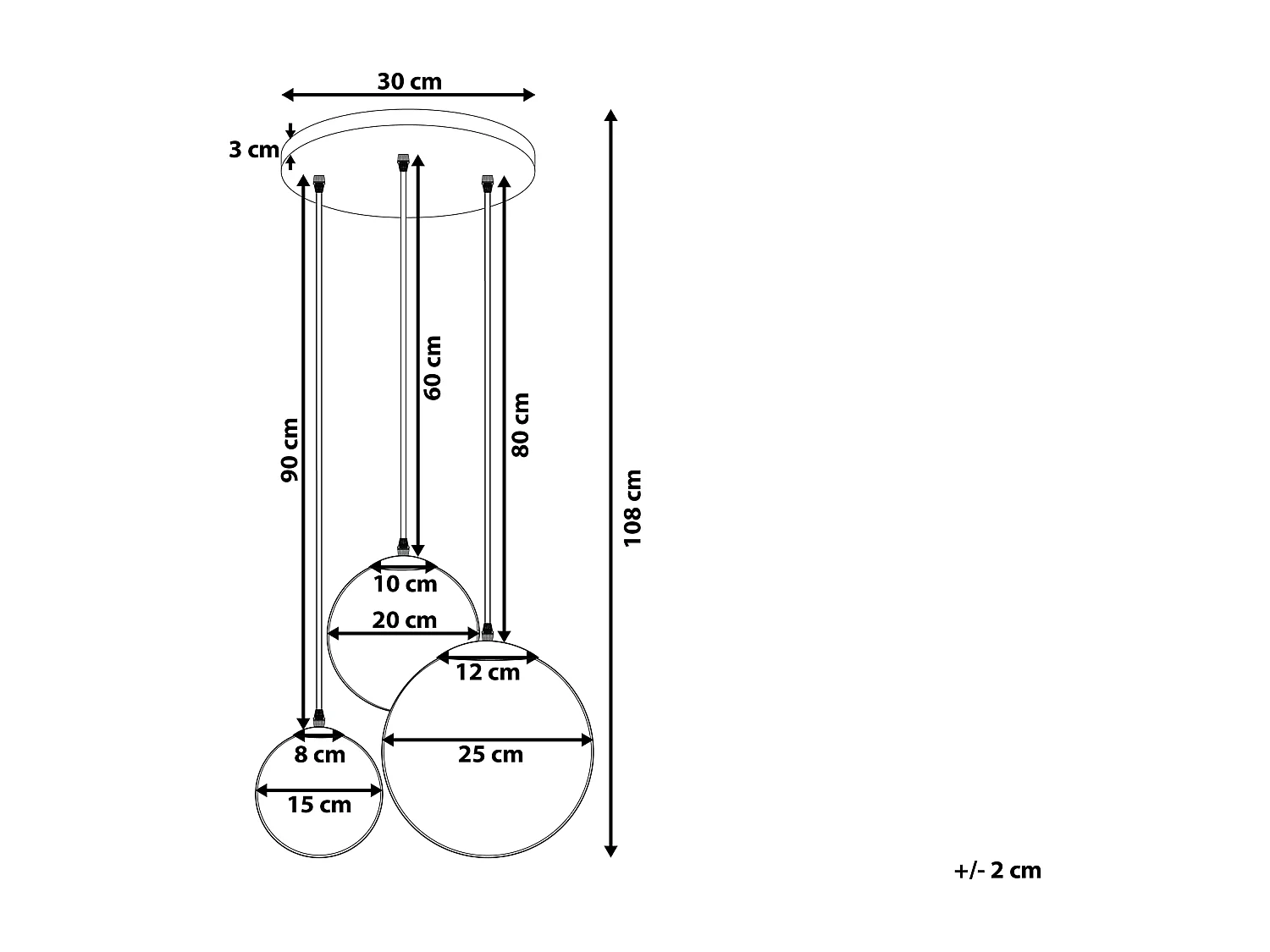 Lampe suspension LADON Verre Transparent