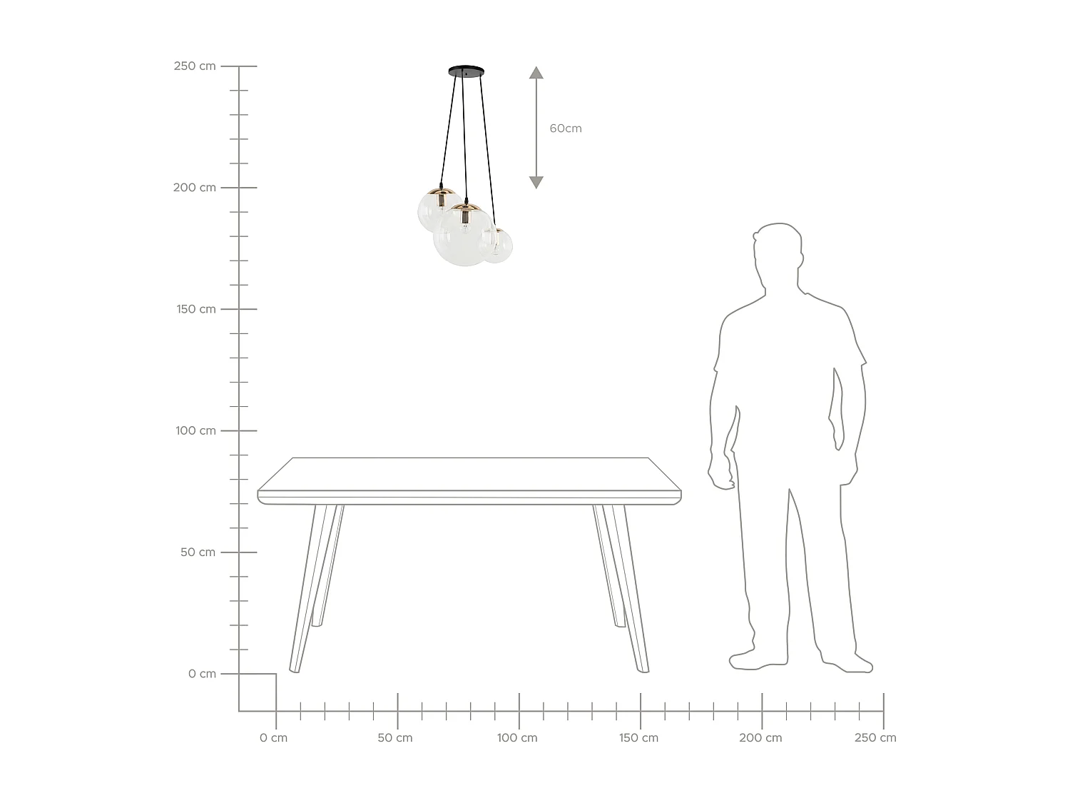 Lampe suspension LADON Verre Transparent