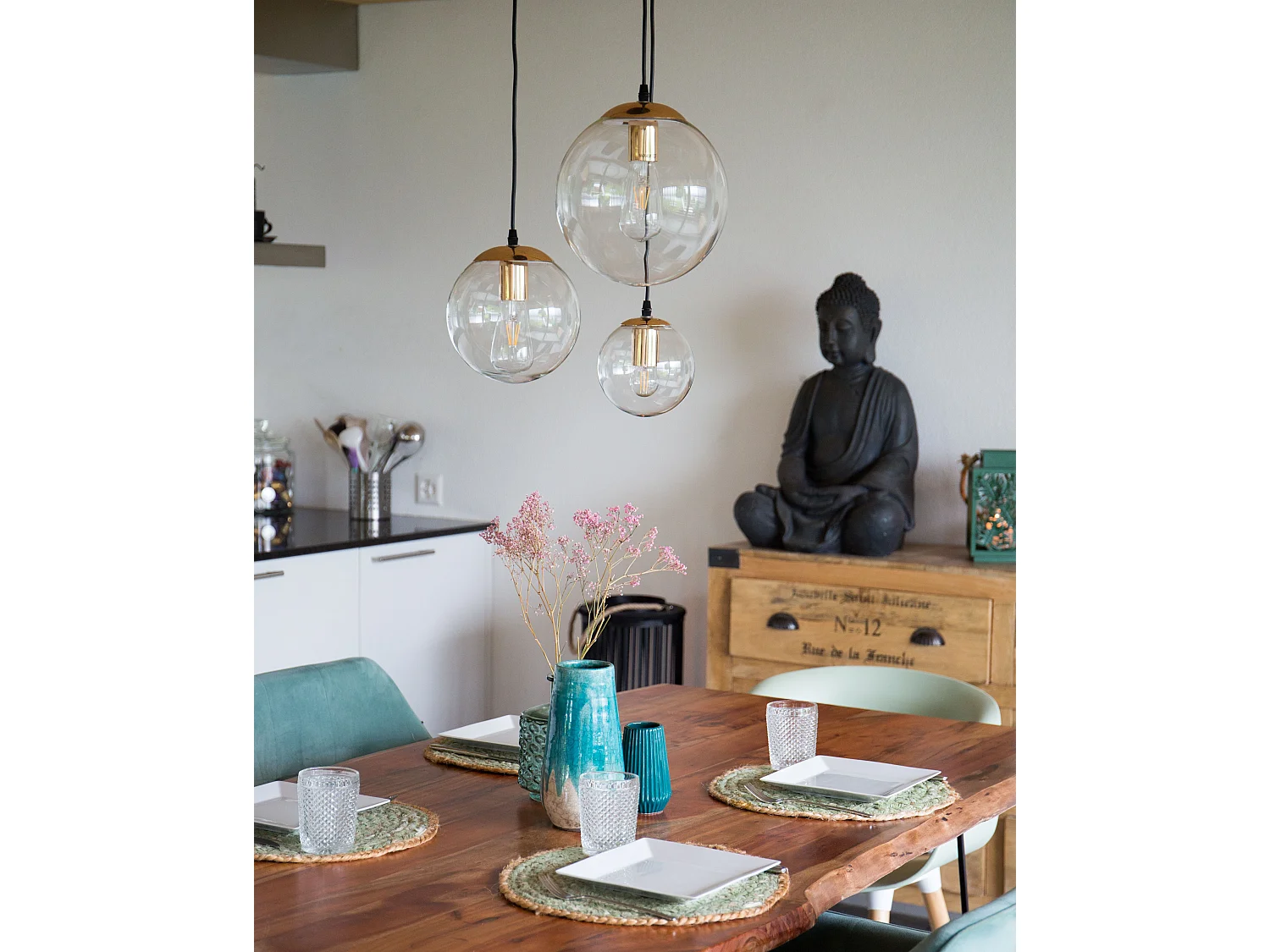 Lampe suspension LADON Verre Transparent