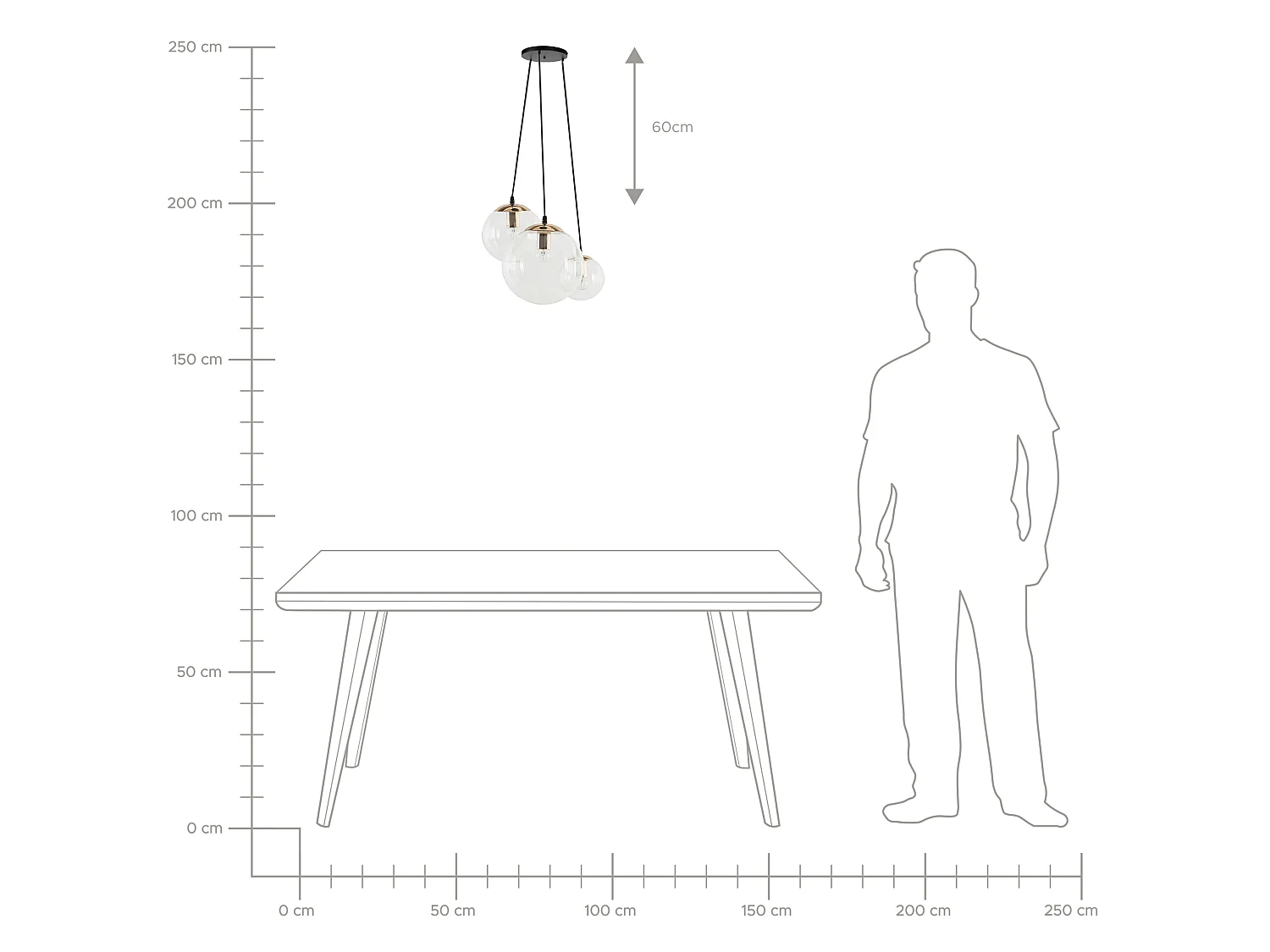 Pendant Lamp LADON Glass Transparent