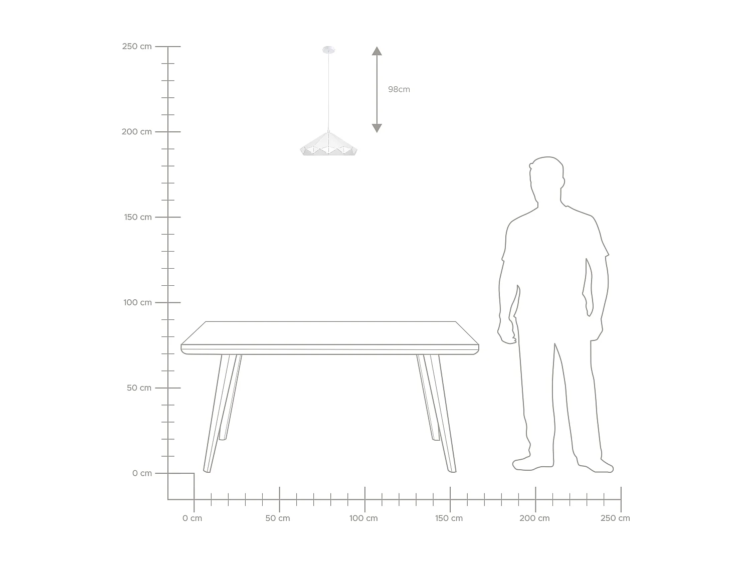 Lampe suspension NEVOLA Métal Blanc