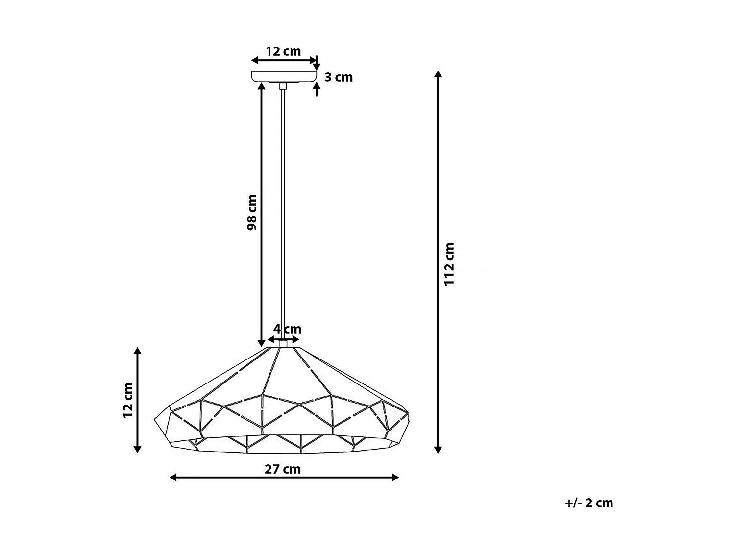 Moderne Hängelampe Pendelleuchte Falt-Optik Metall weiß Nevola