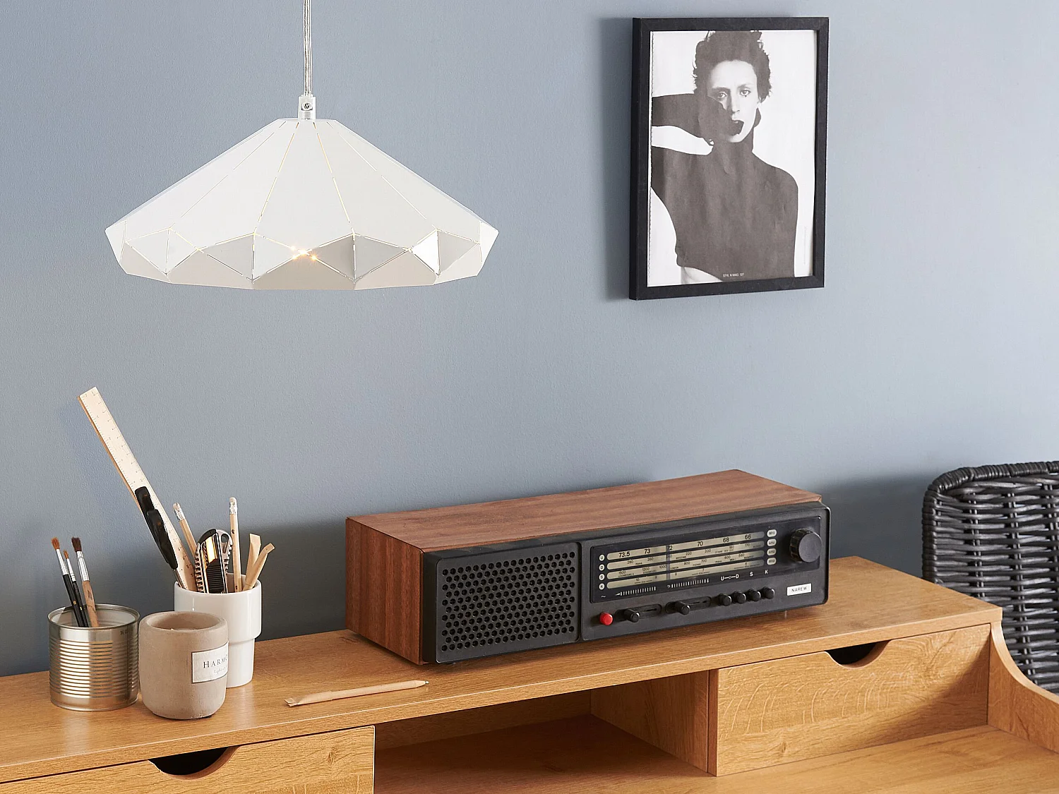 Lampe suspension NEVOLA Métal Blanc